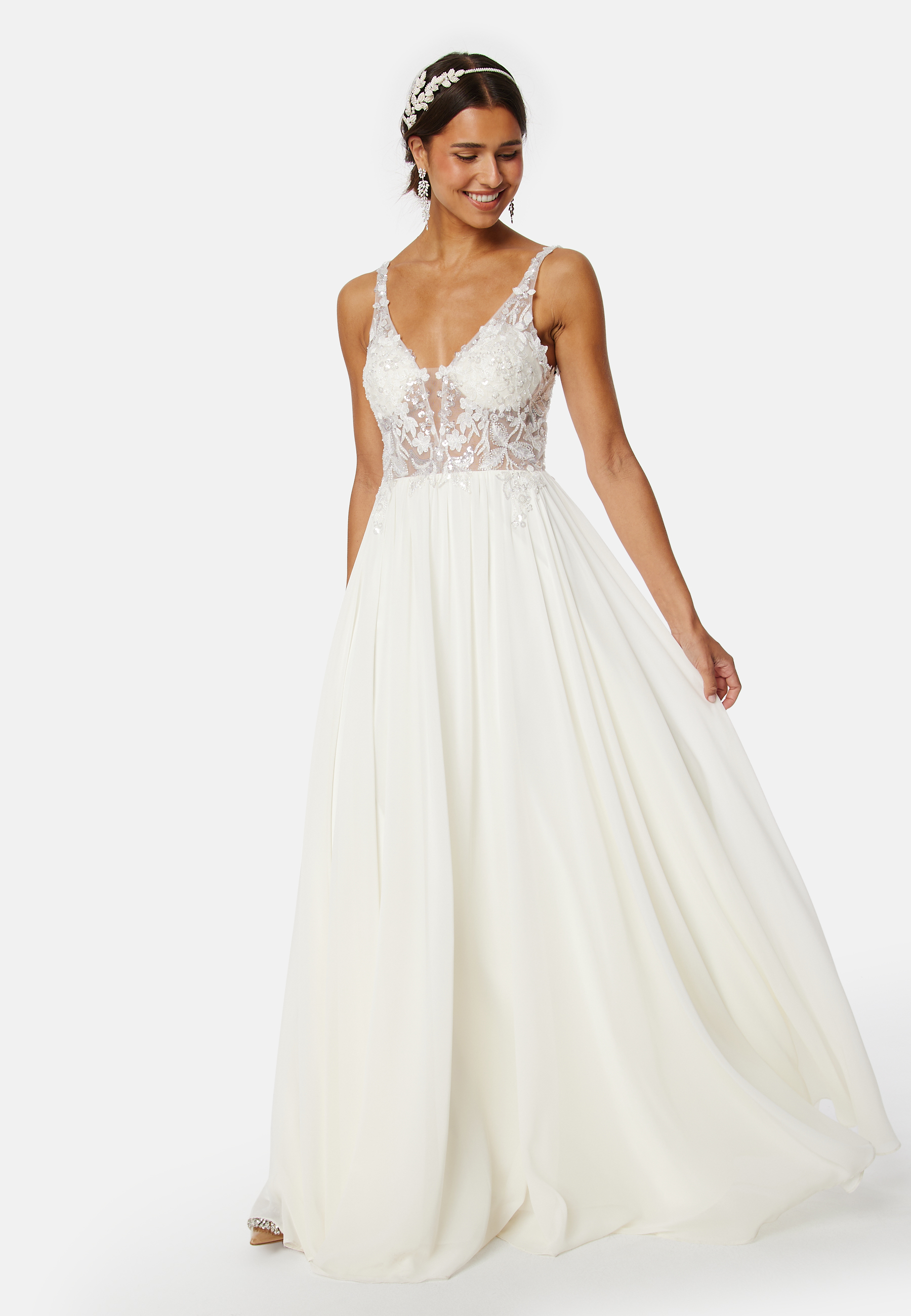 Rhinestone Chiffon Dress