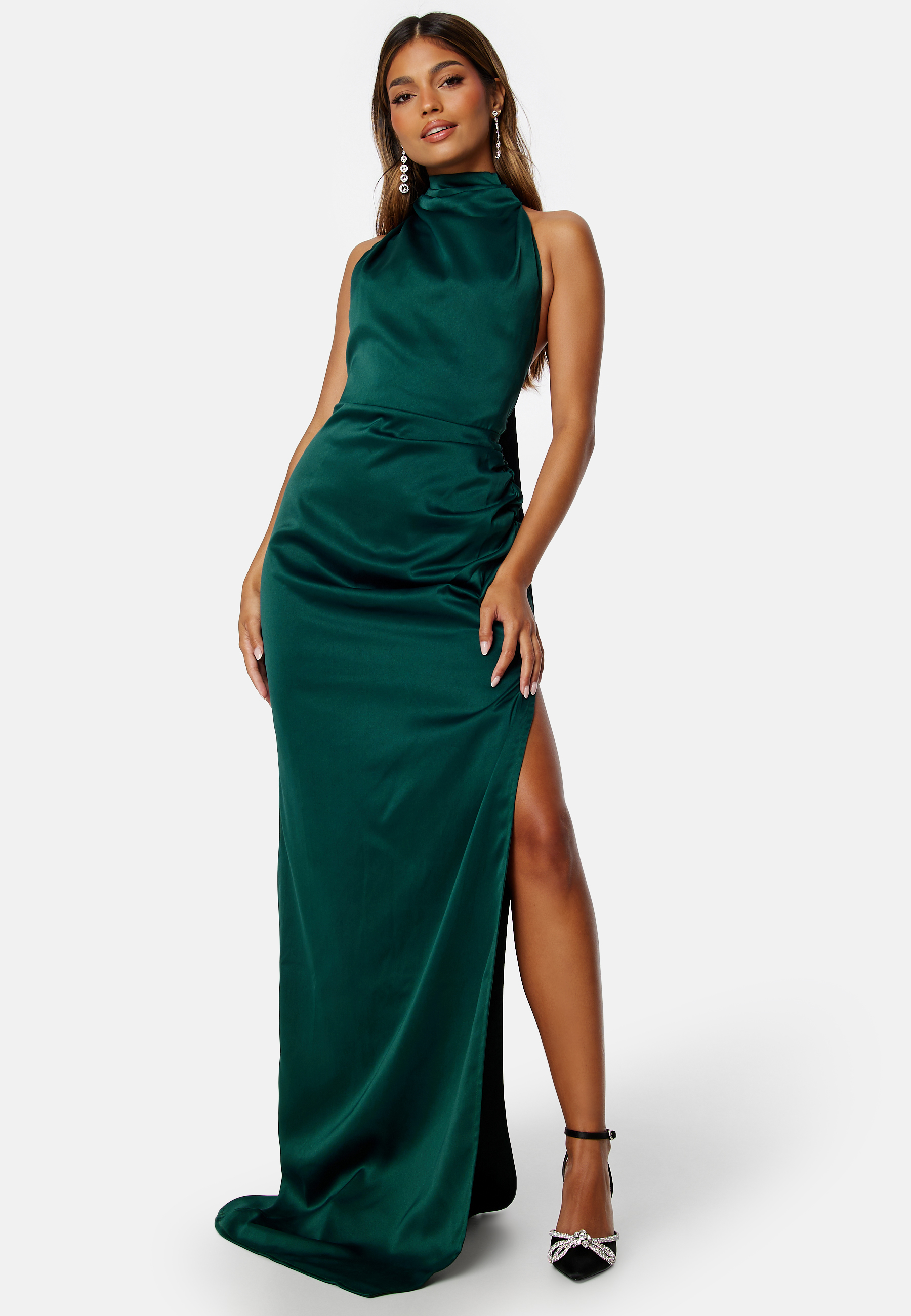 Arthur Satin High Neck Dress