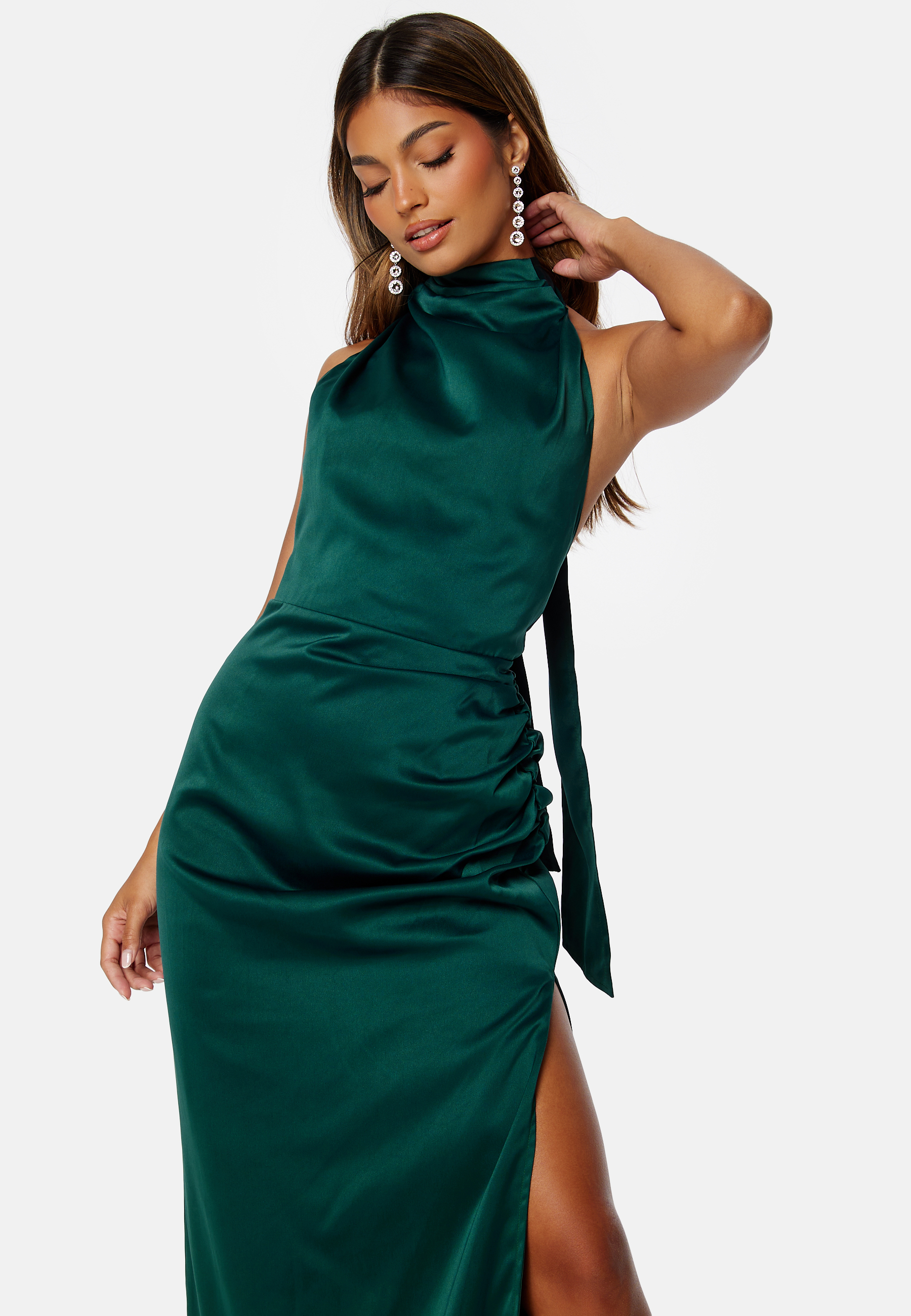 Arthur Satin High Neck Dress 2