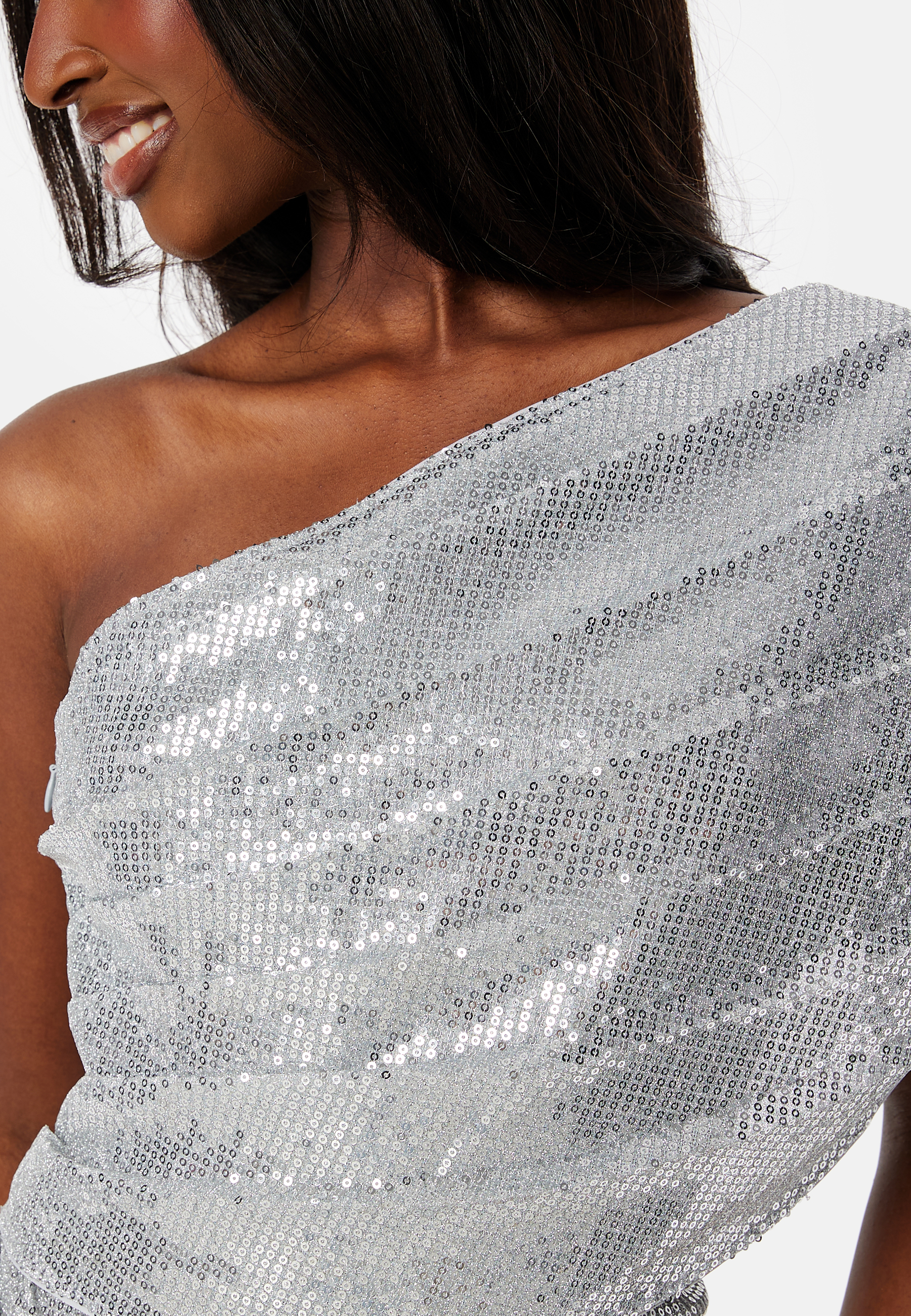 Luna Sequin One Shoulder Dress 3