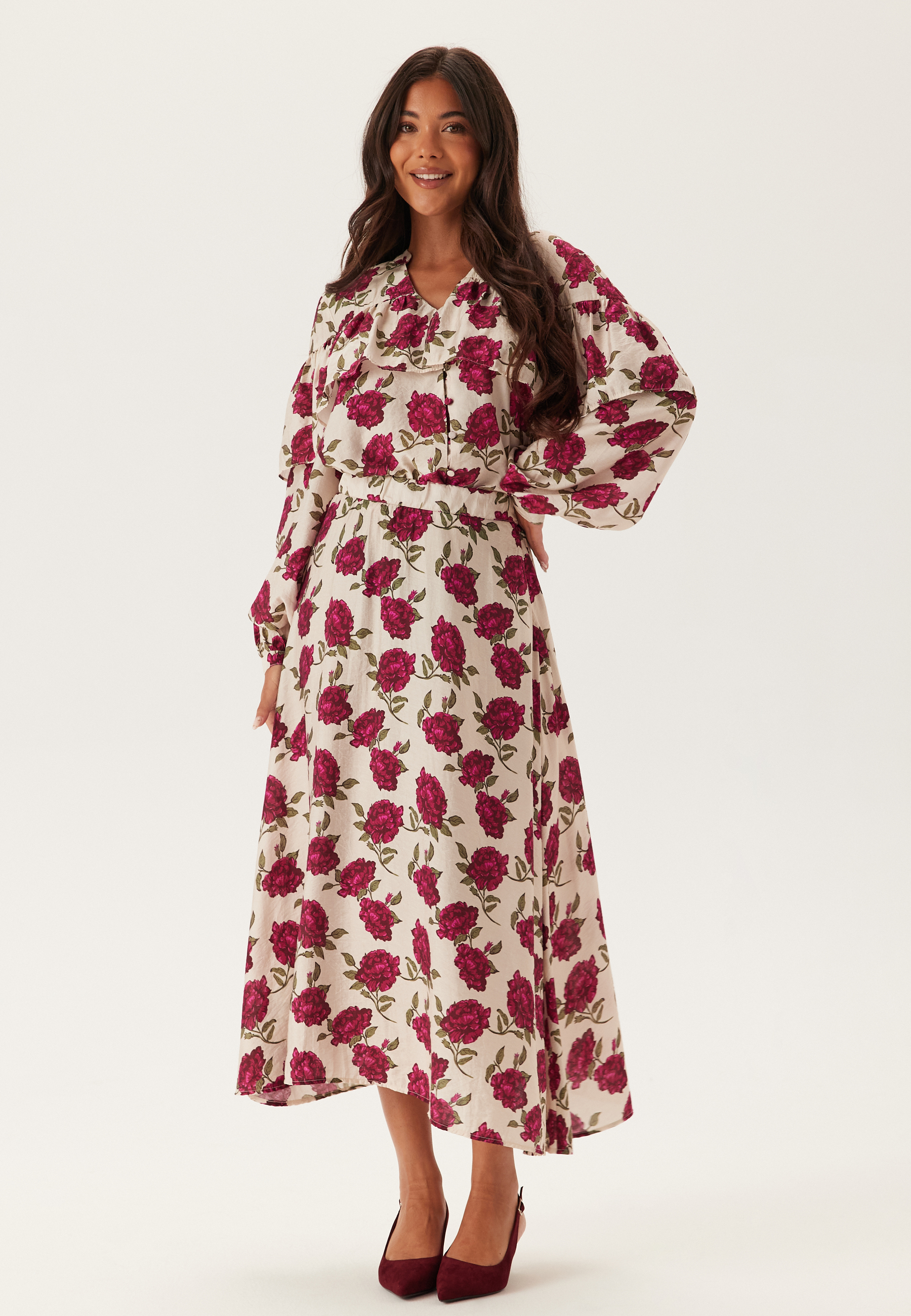Printed Frill Blouse 2