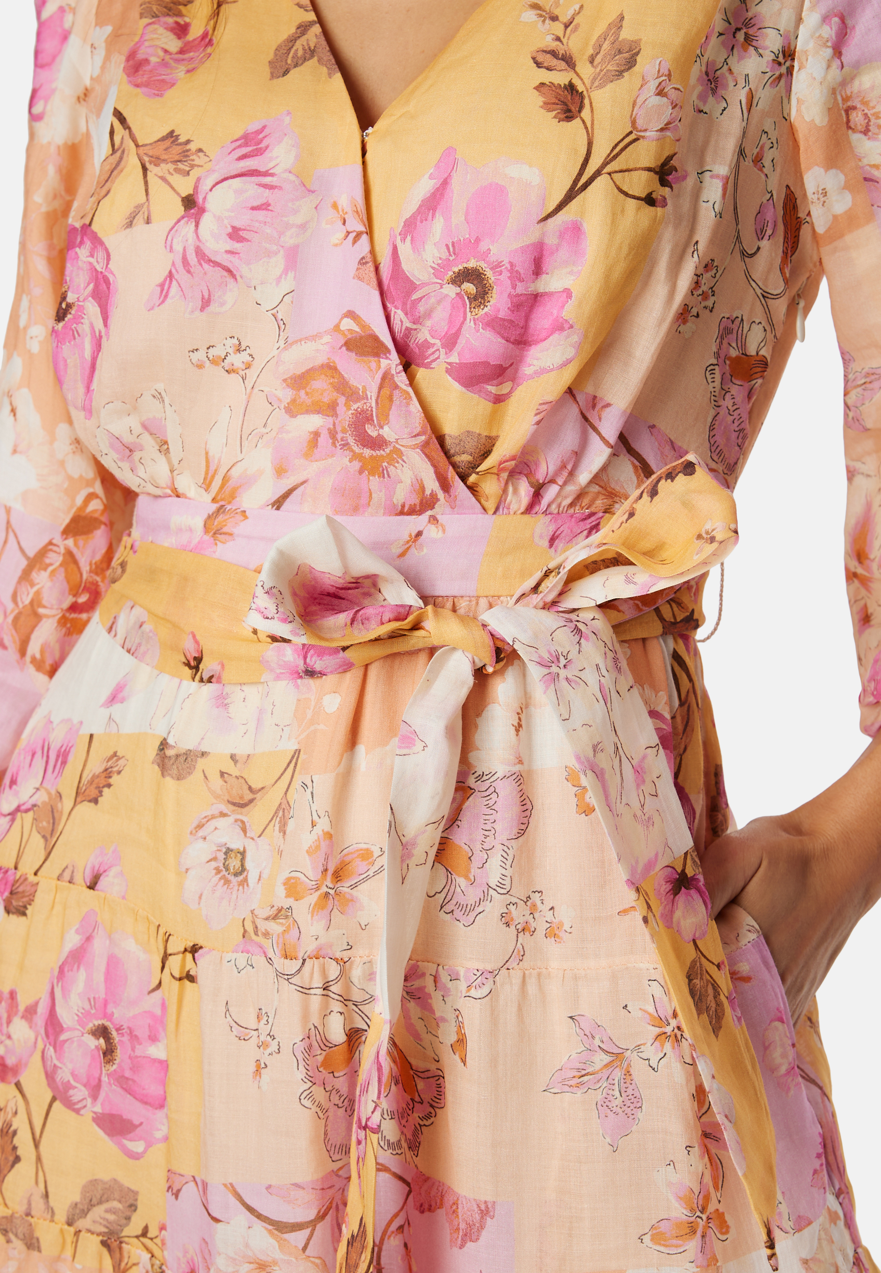 Imogen Tiered Wrap Midi Dress 2