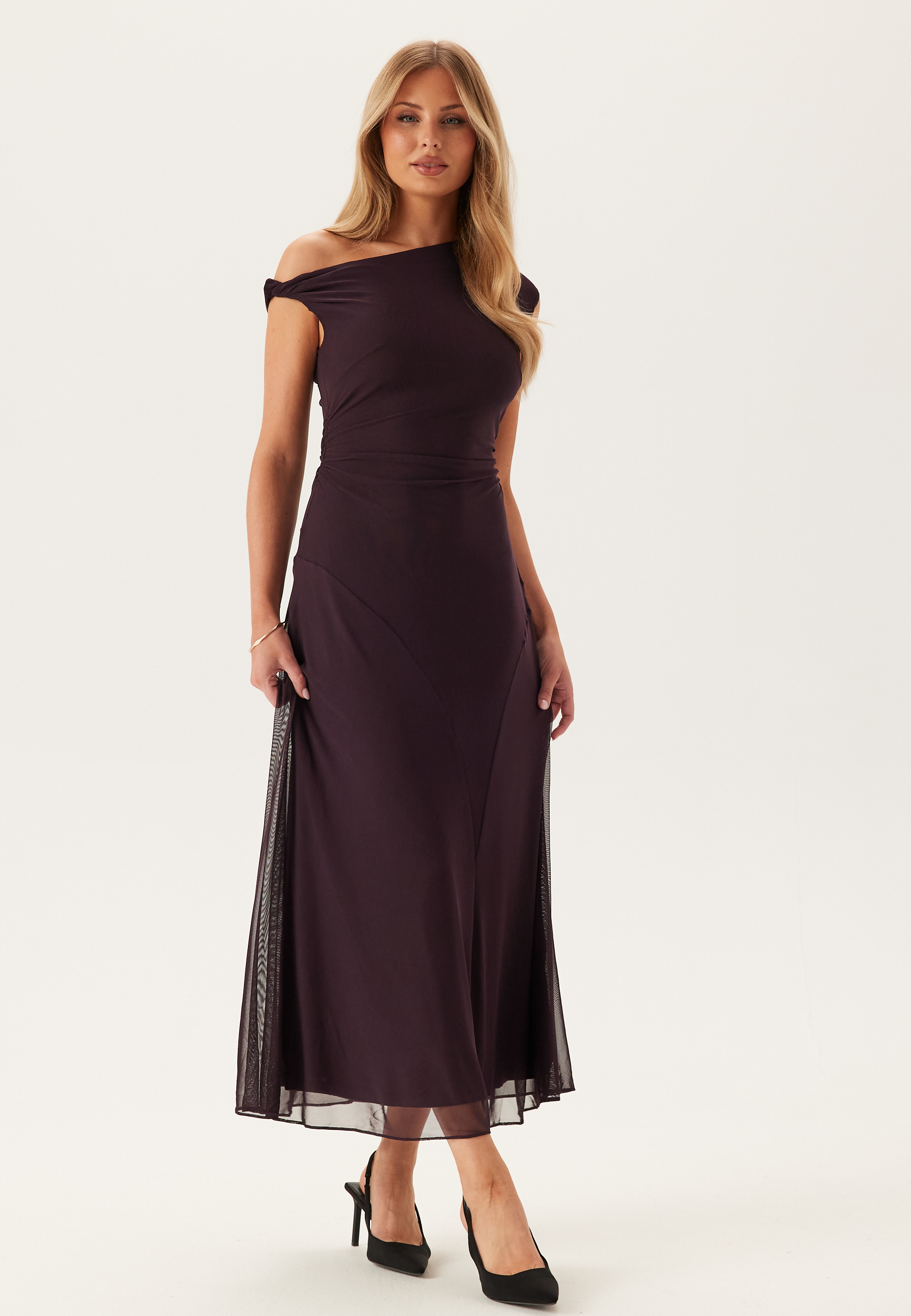 Violet Hanky Hem Jersey Midi