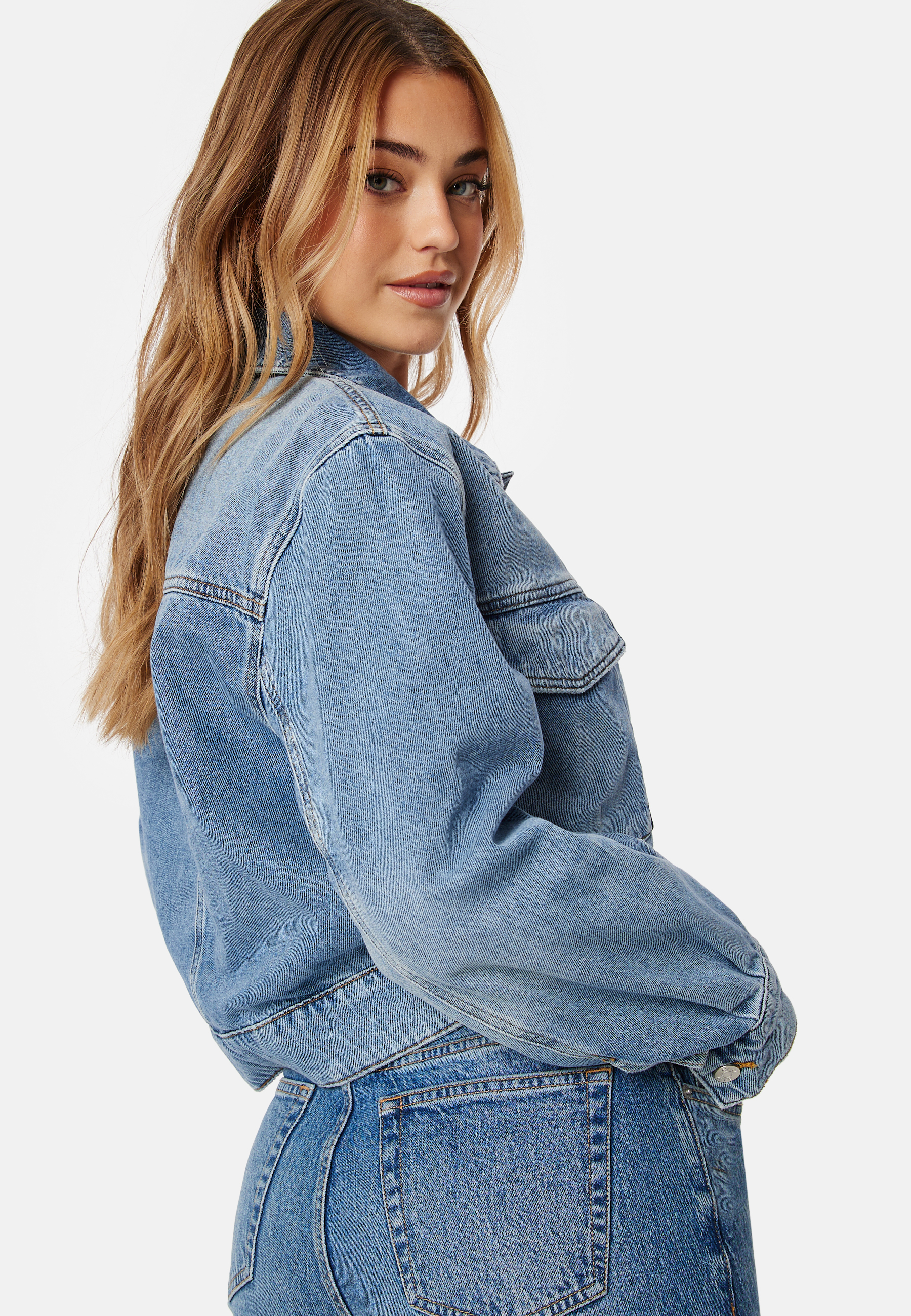 Cropped Denim Jacket 2