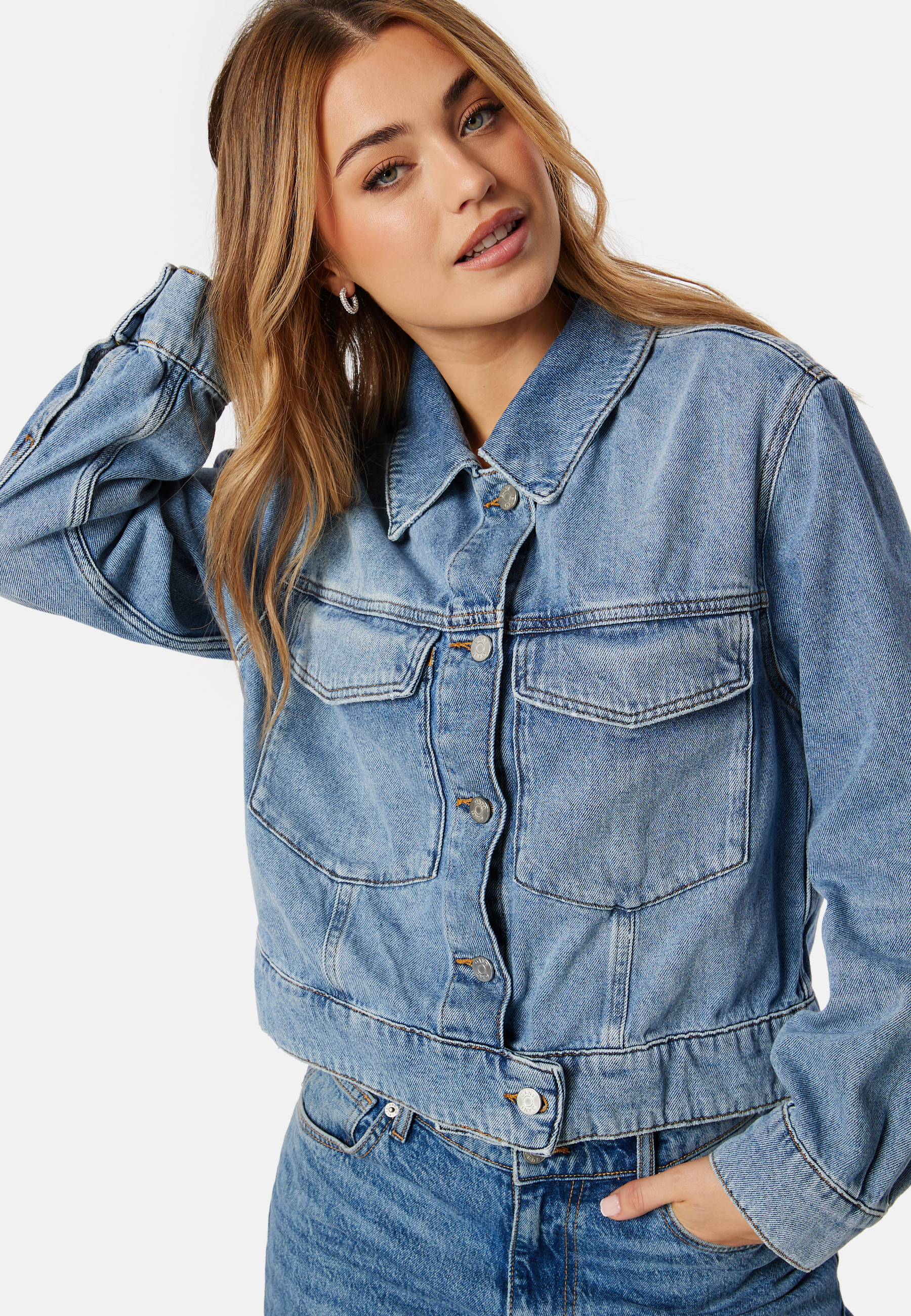 Cropped Denim Jacket 4