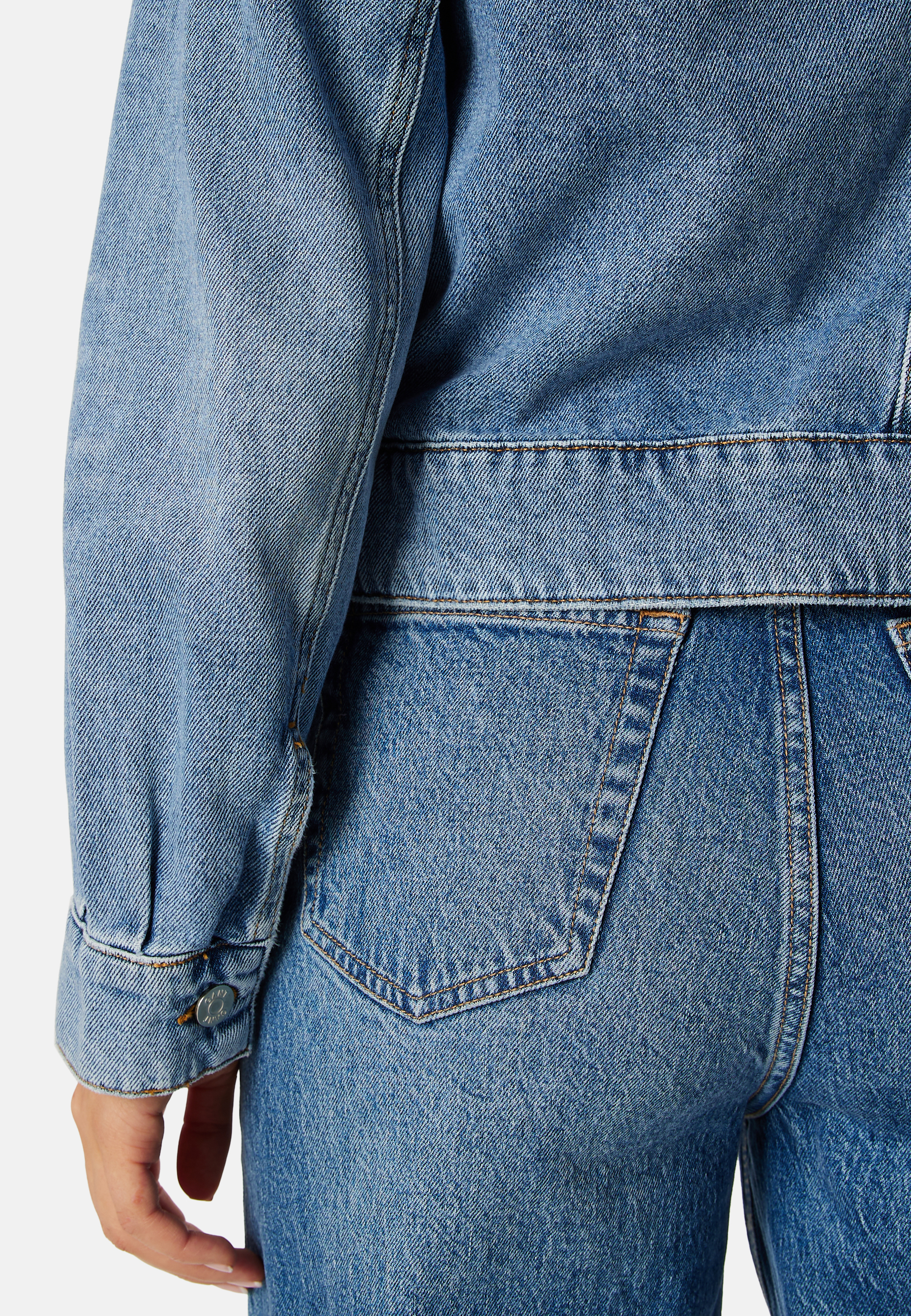 Cropped Denim Jacket 6