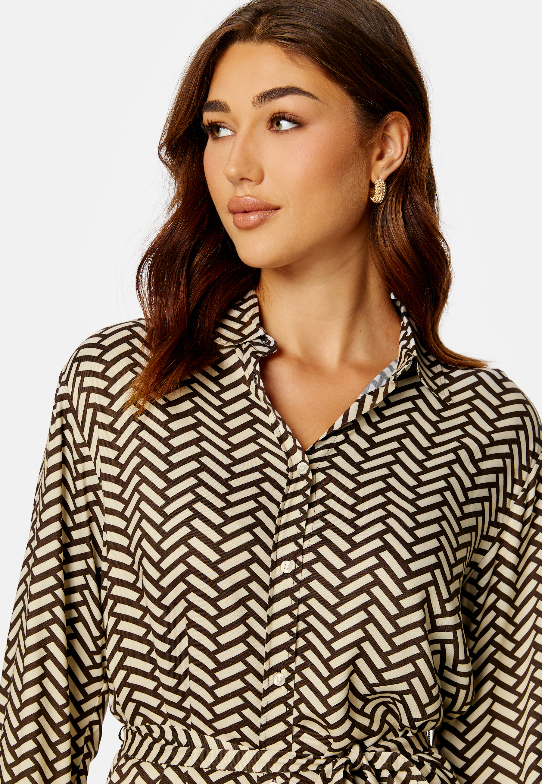 Geometric Shirt Dress 3
