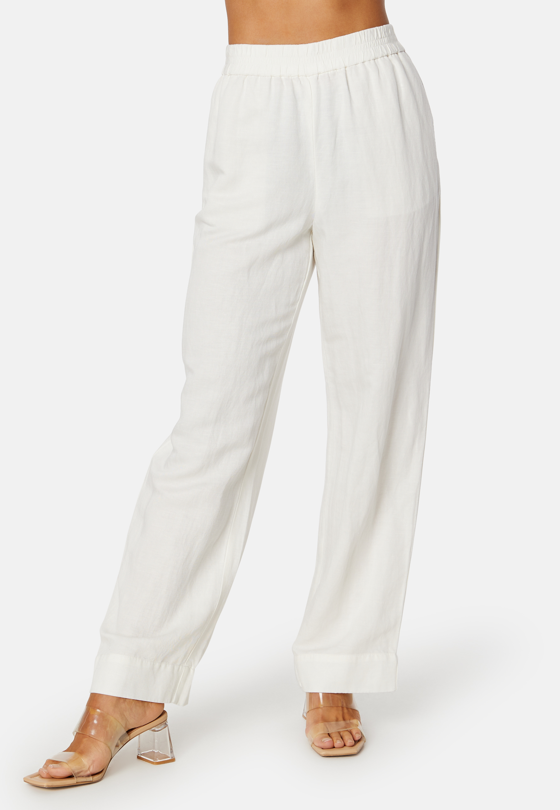 Linen Viscose Pull-On Pants