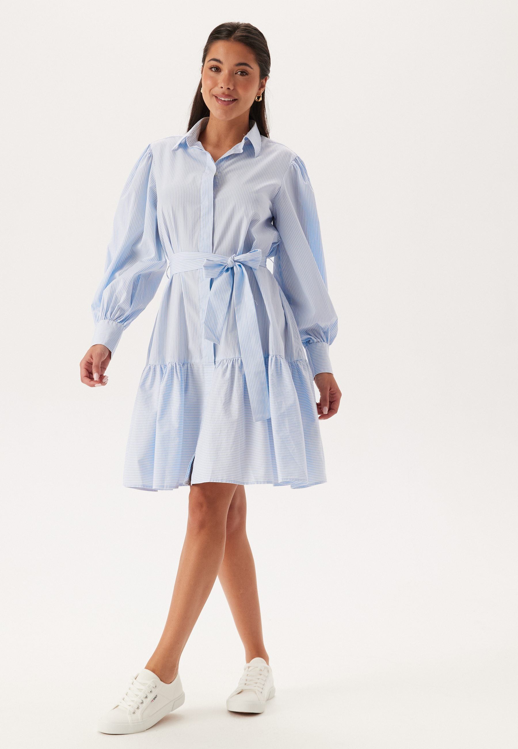 Reg Classic Poplin Striped Dre 2