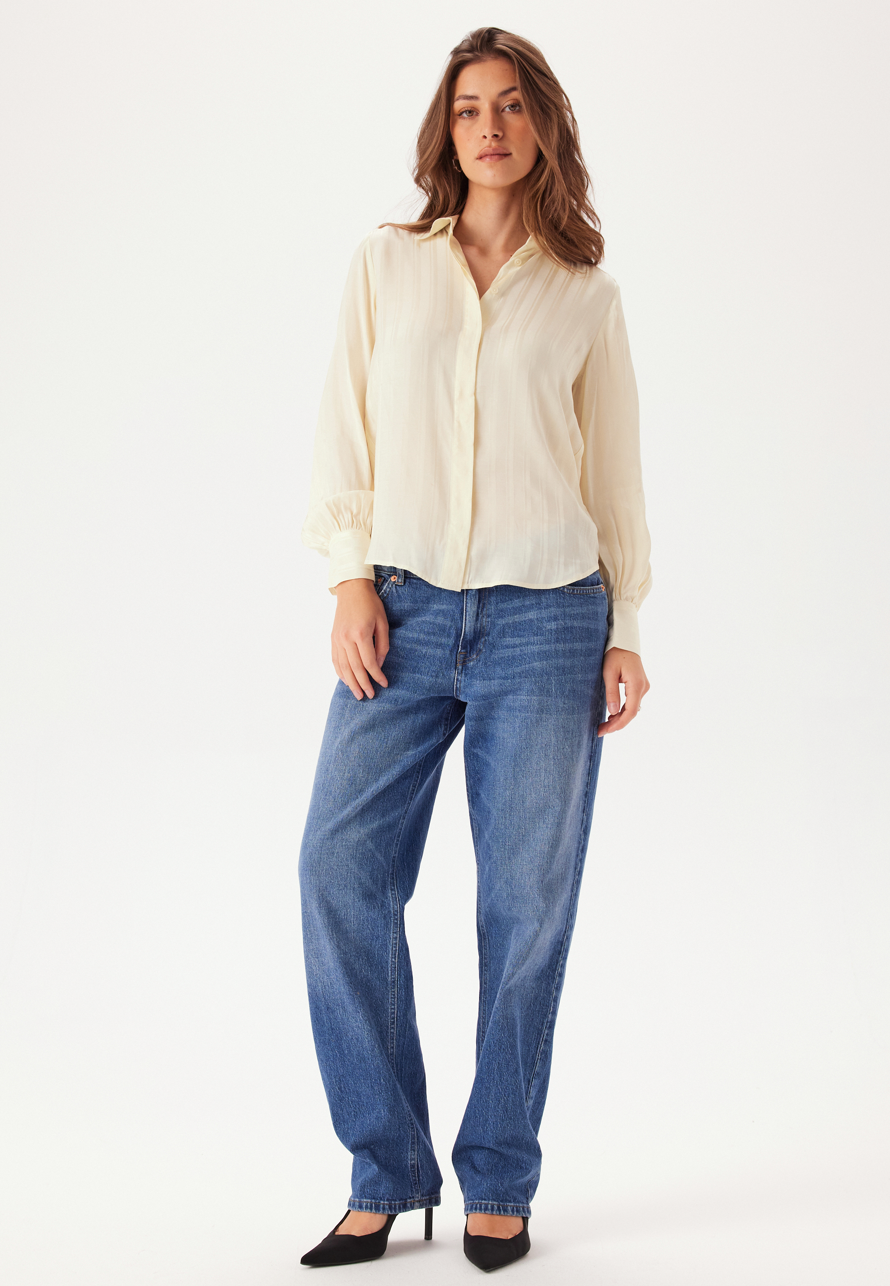 Reg Satin Striped Shirt 2