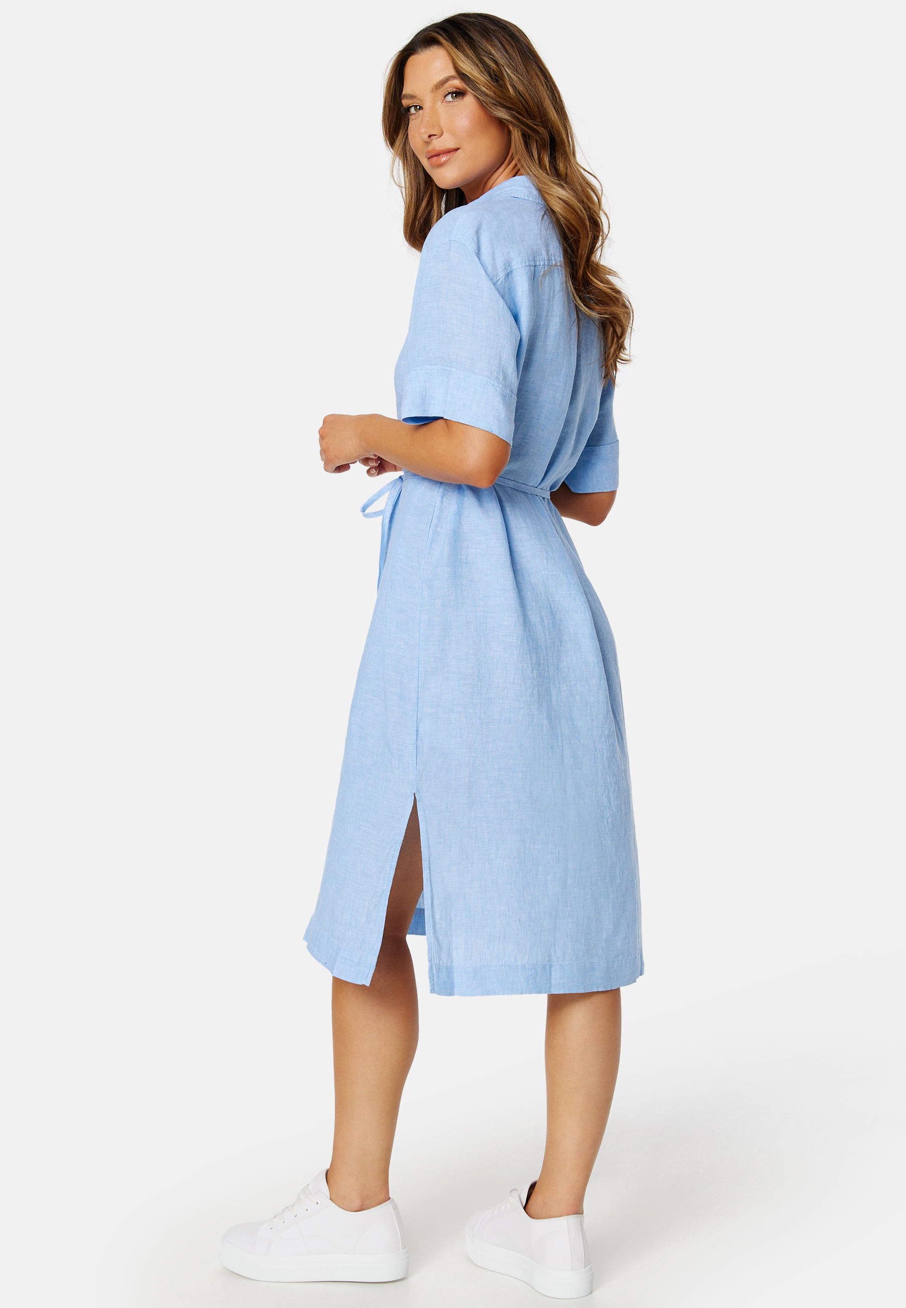 Relaxed Linen Shirt Dress 3
