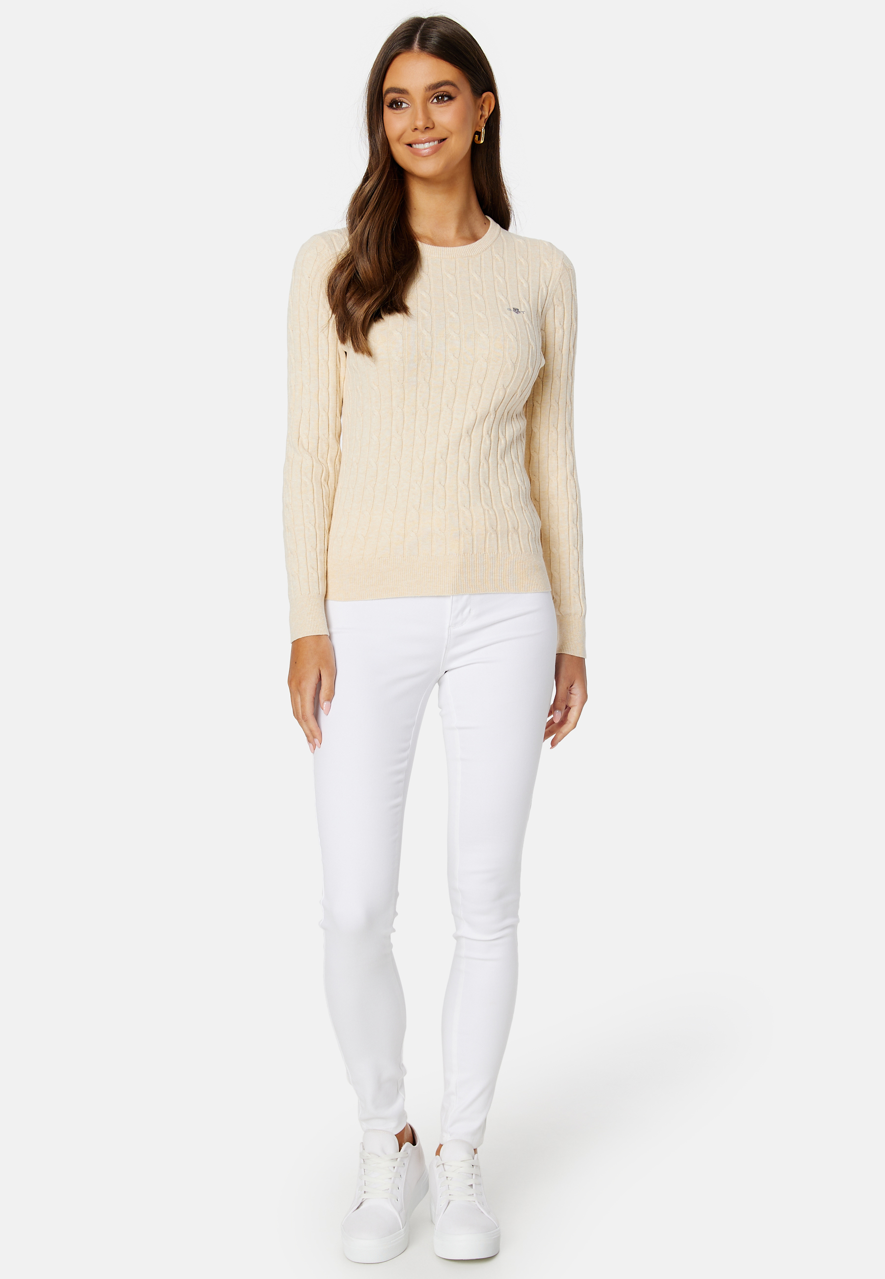 Stretch Cotton Cable C-Neck 2