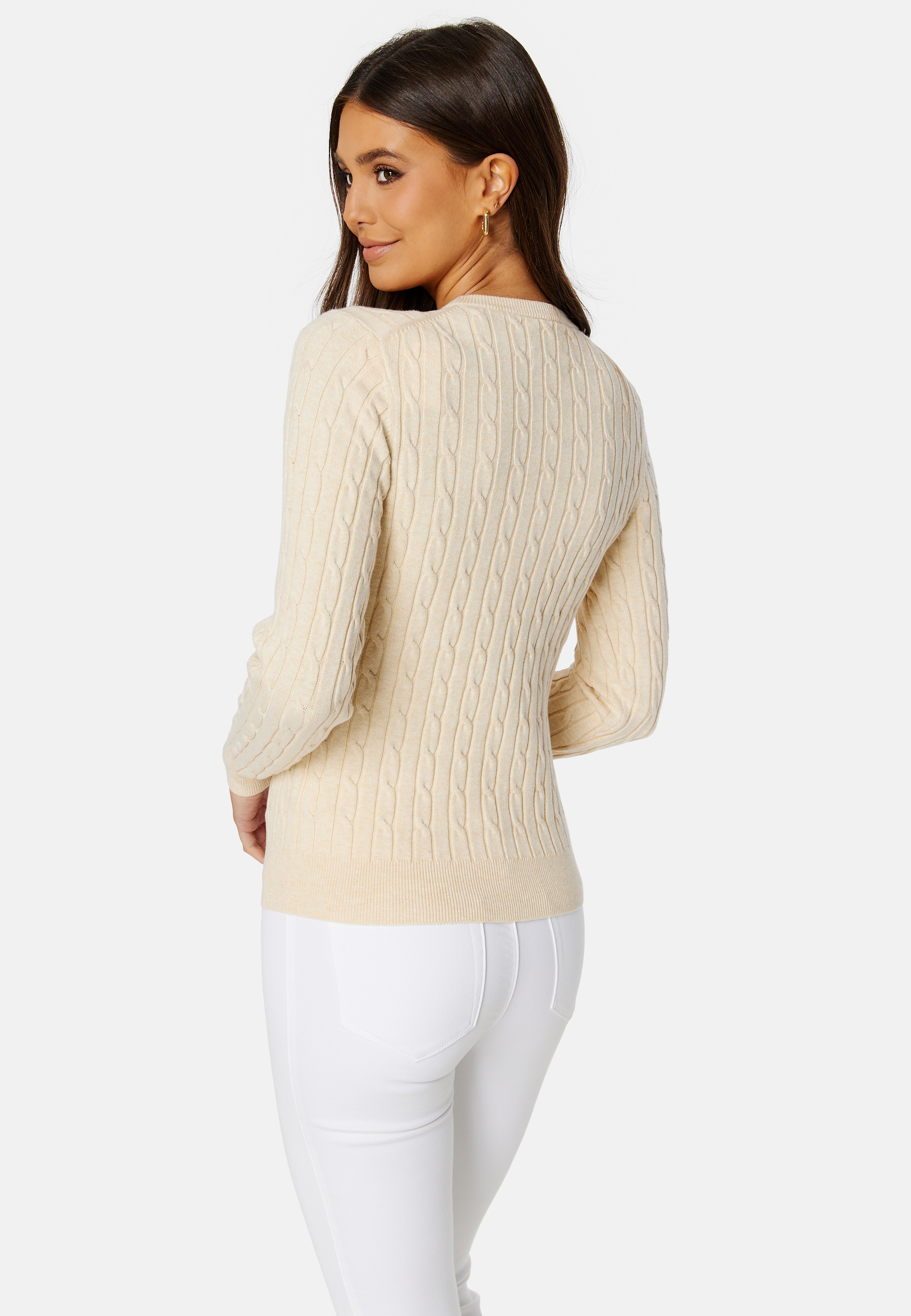 Stretch Cotton Cable C-Neck 3