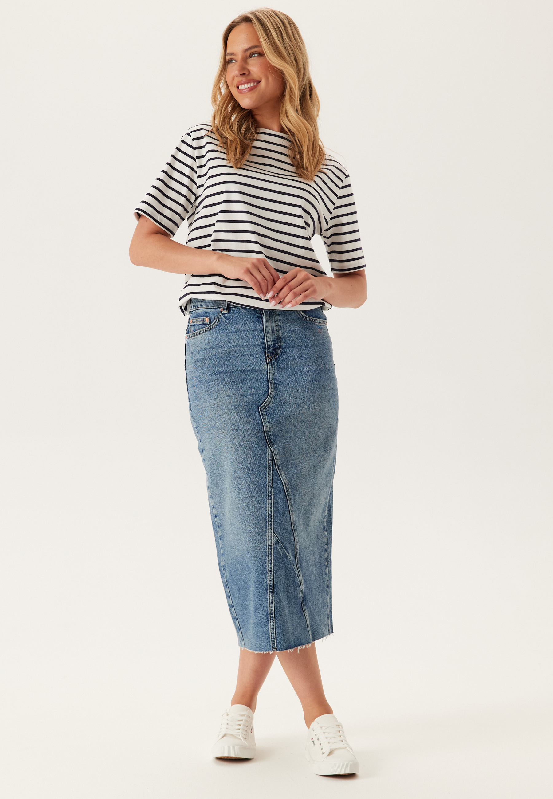 Stripe Boatneck  ss T-shirt 3
