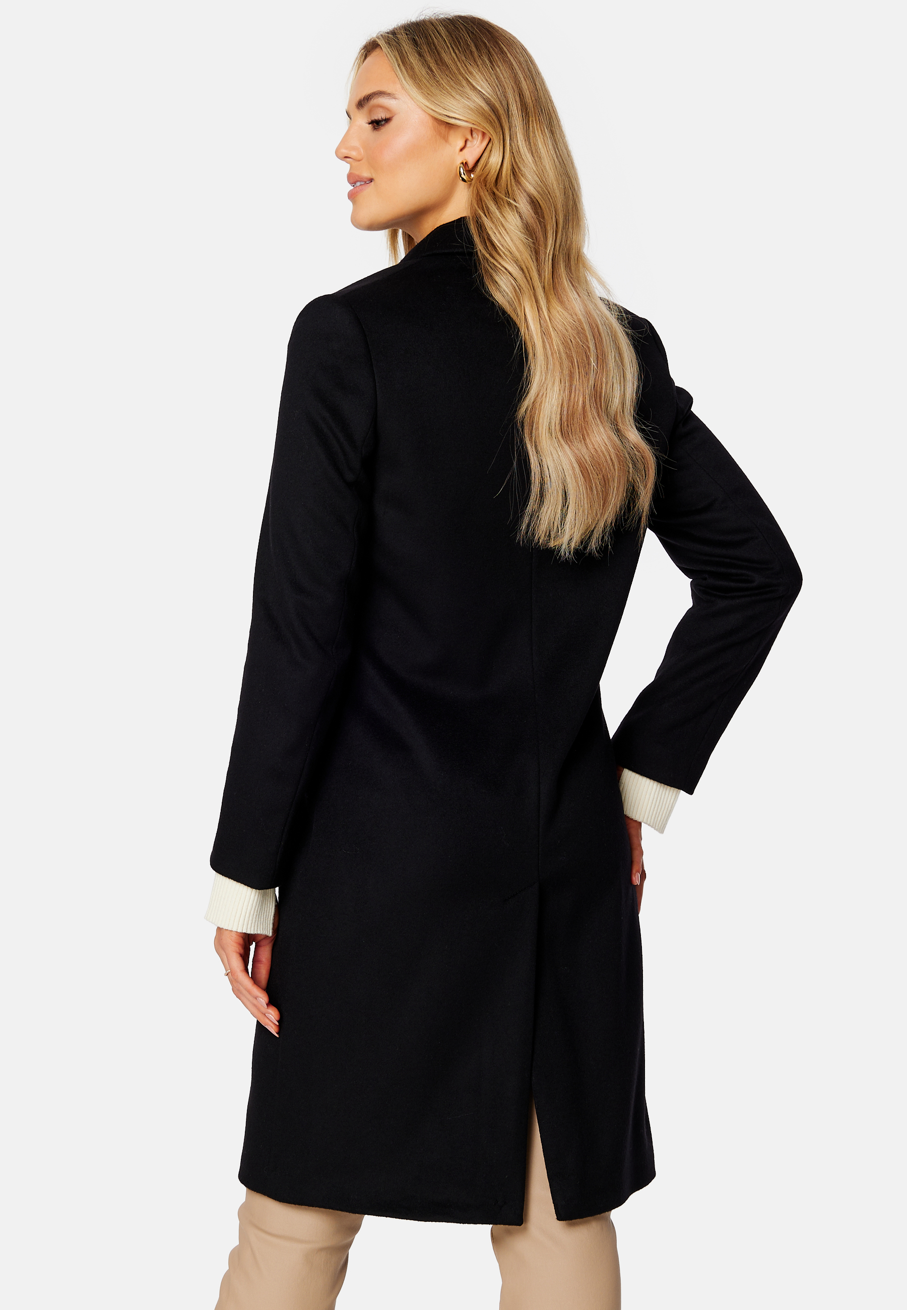 Wool Blend Tailored Coat 2