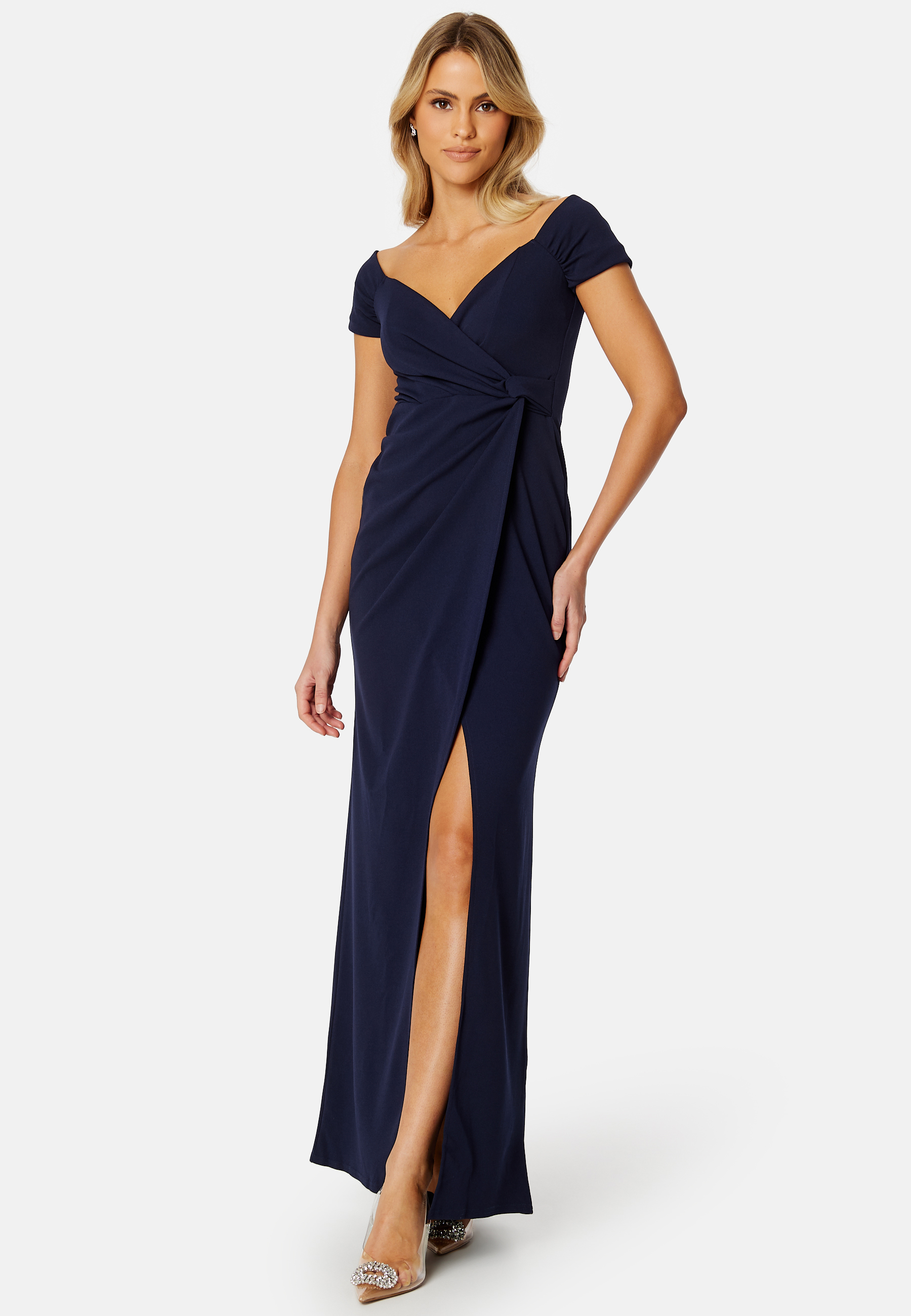 Bardot Knot Front Maxi Dress