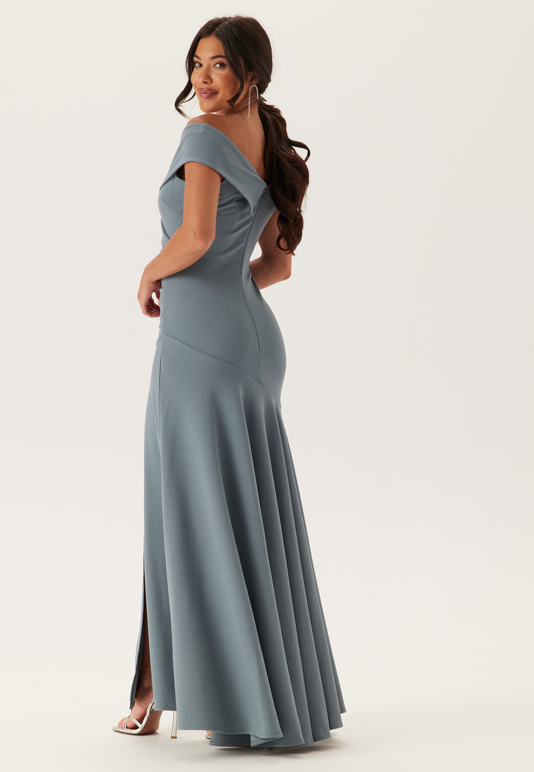 Bardot Pleat Maxi Split Dress 2