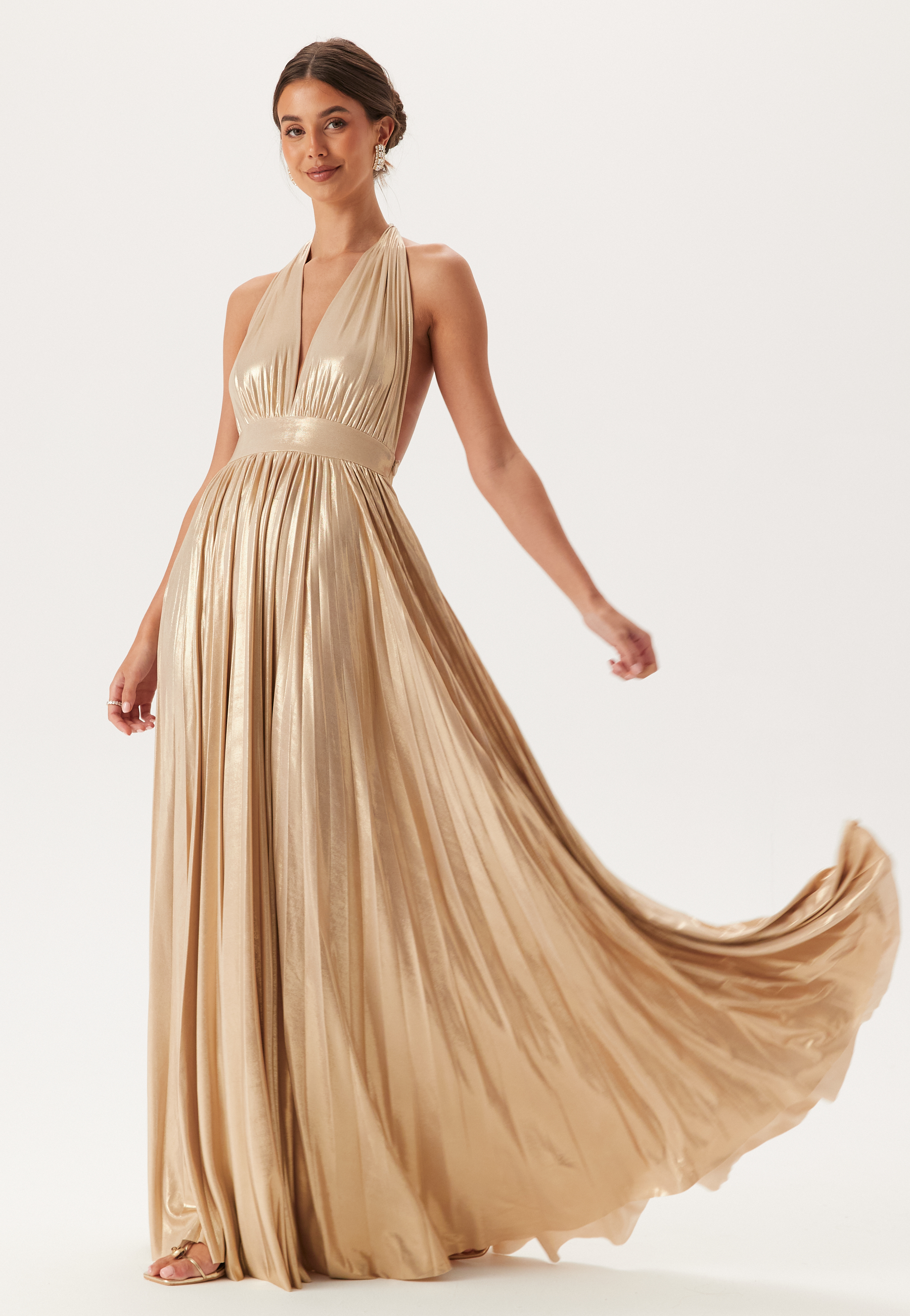 Deep V Neck Metallic
