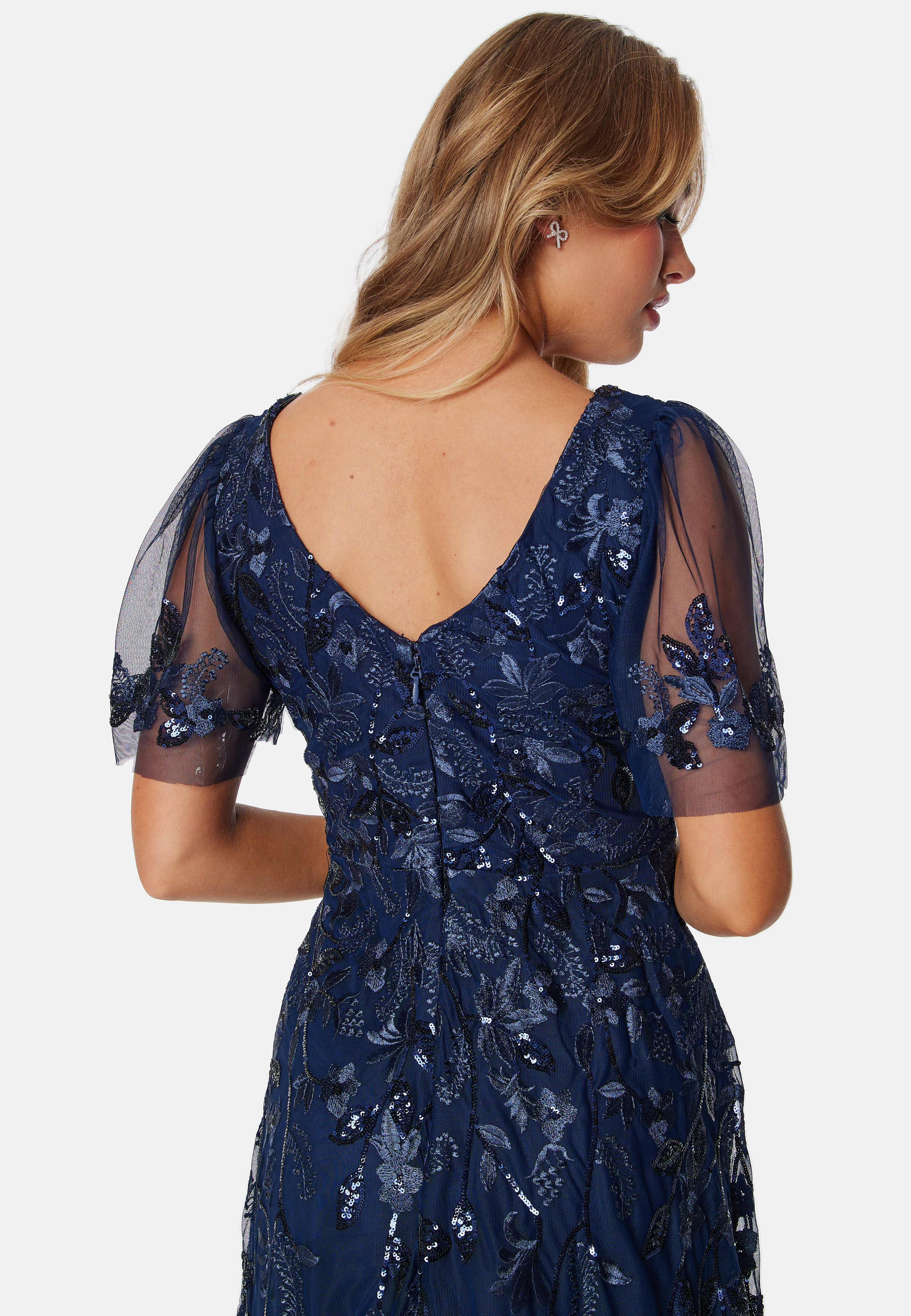Embroidered Flutter Maxi Dress 3