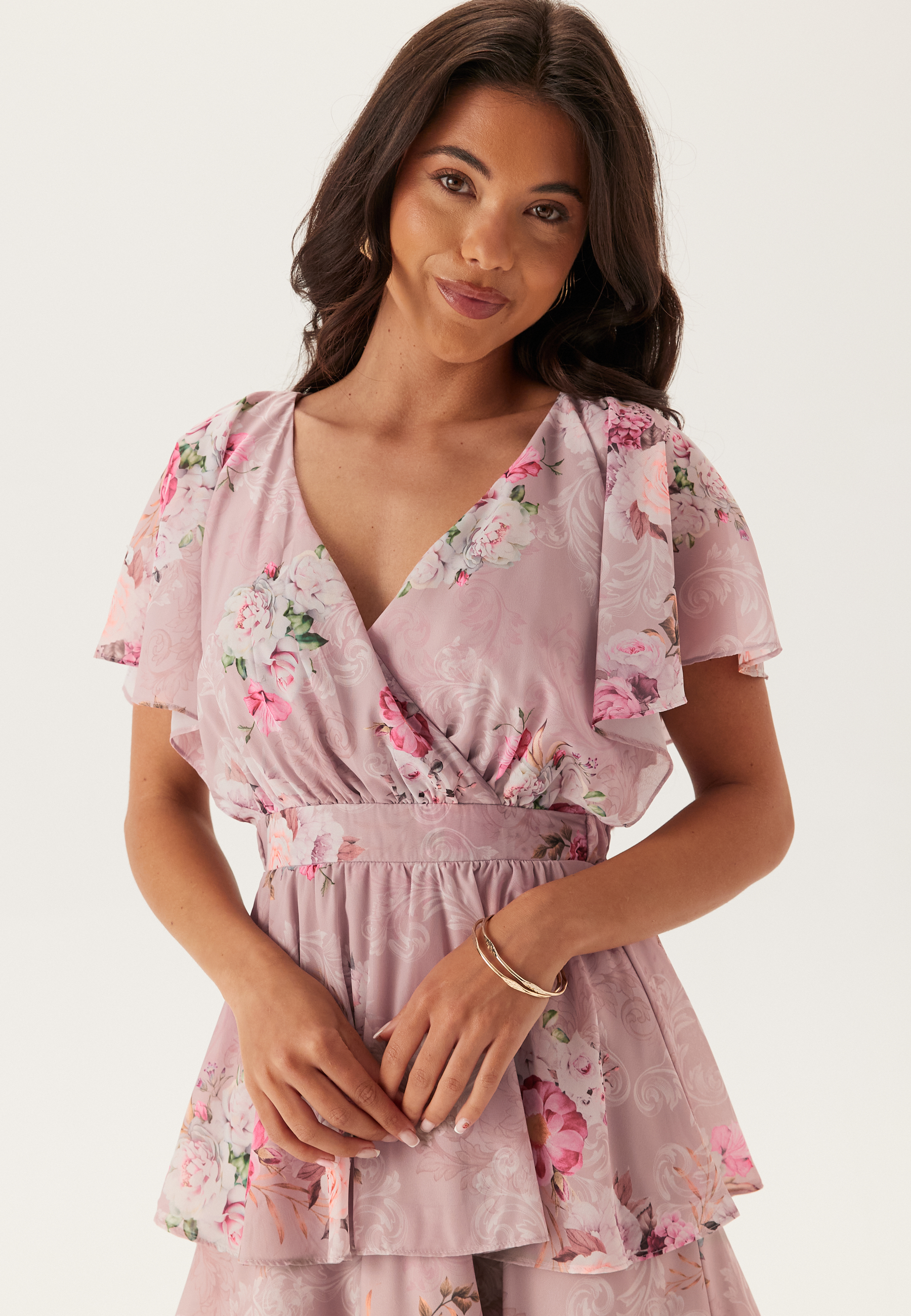 Floral Flutter Tiered Maxi Dress 2