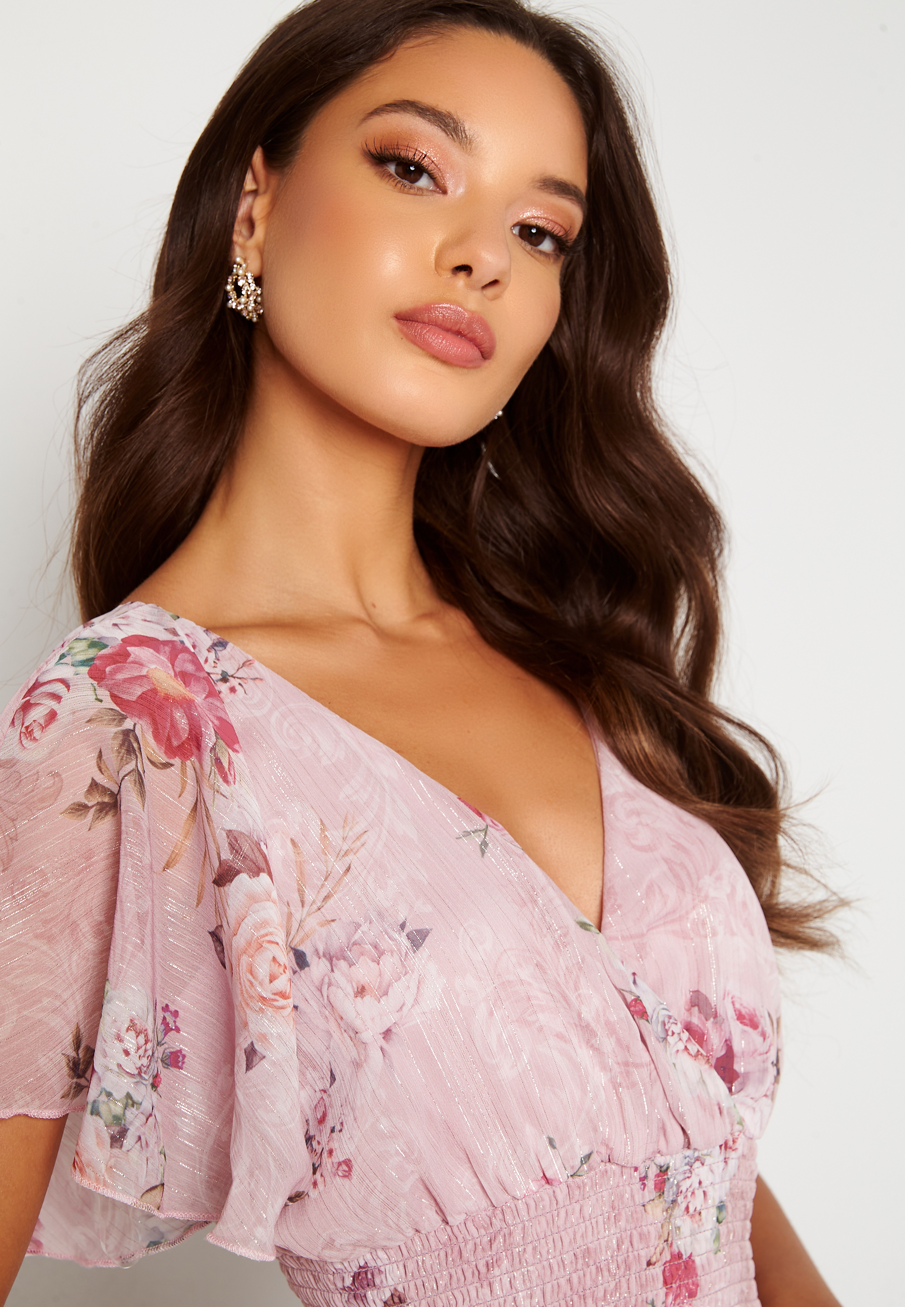 Floral Flutter Tiered Midi Dress 3