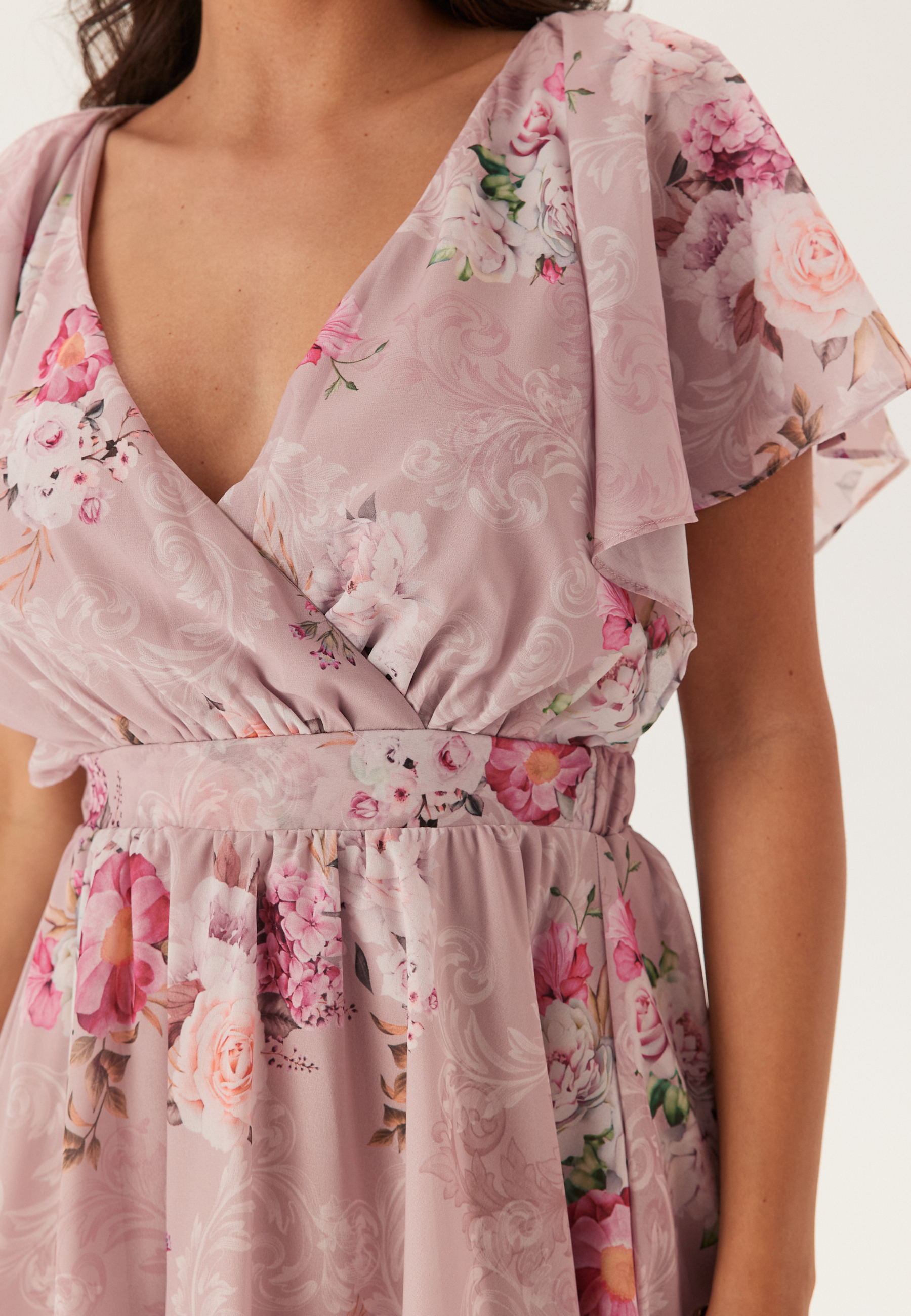 Floral Flutter Tiered Midi Dress 3