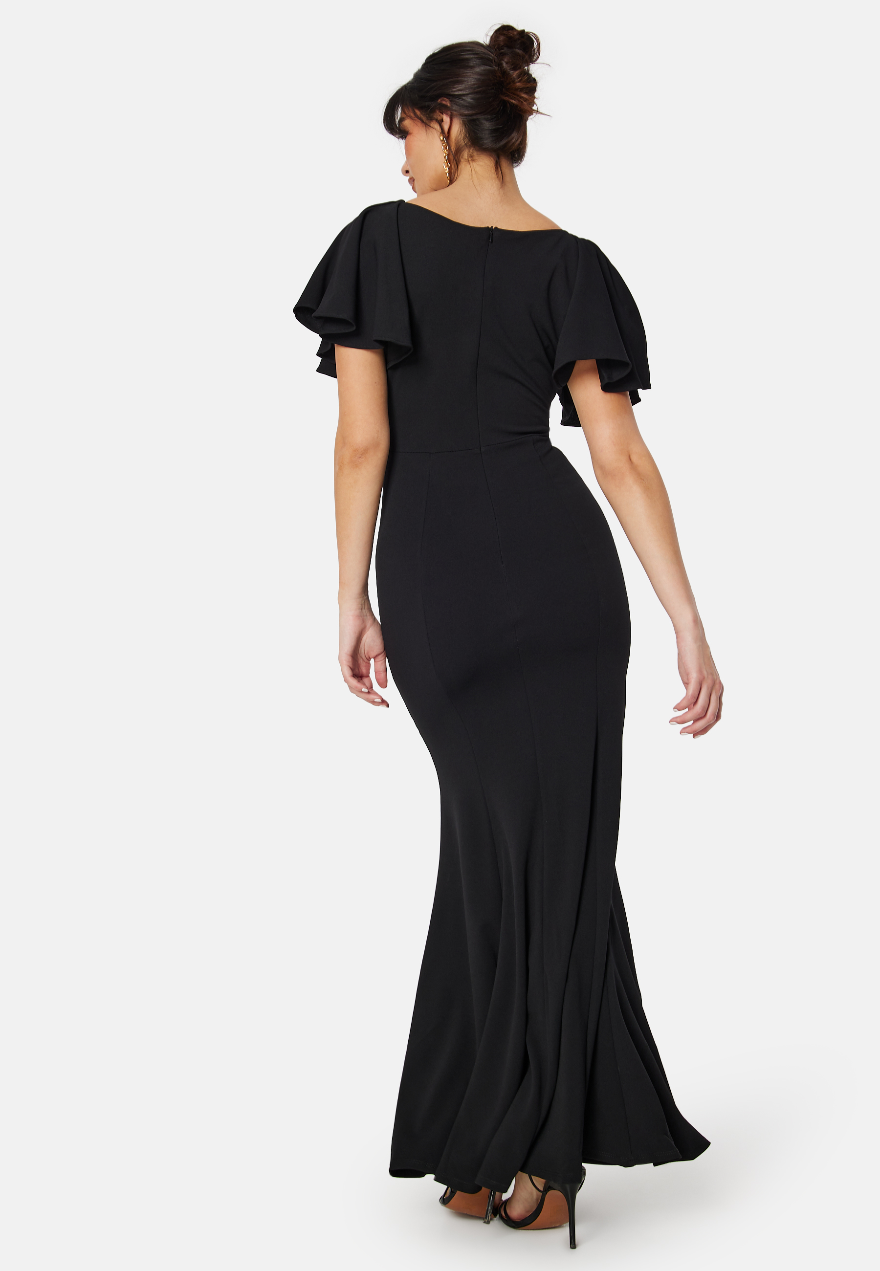 Flutter Sleeve Fishtail Maxi Dress 2