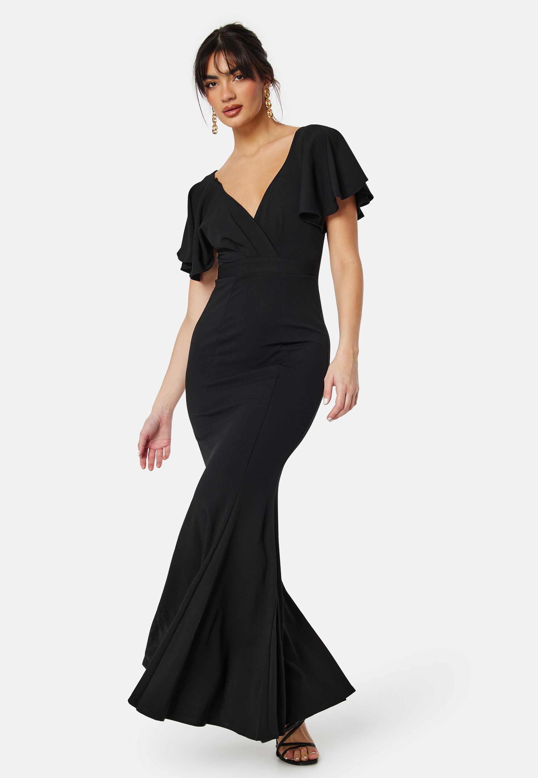 Flutter Sleeve Fishtail Maxi Dress 4