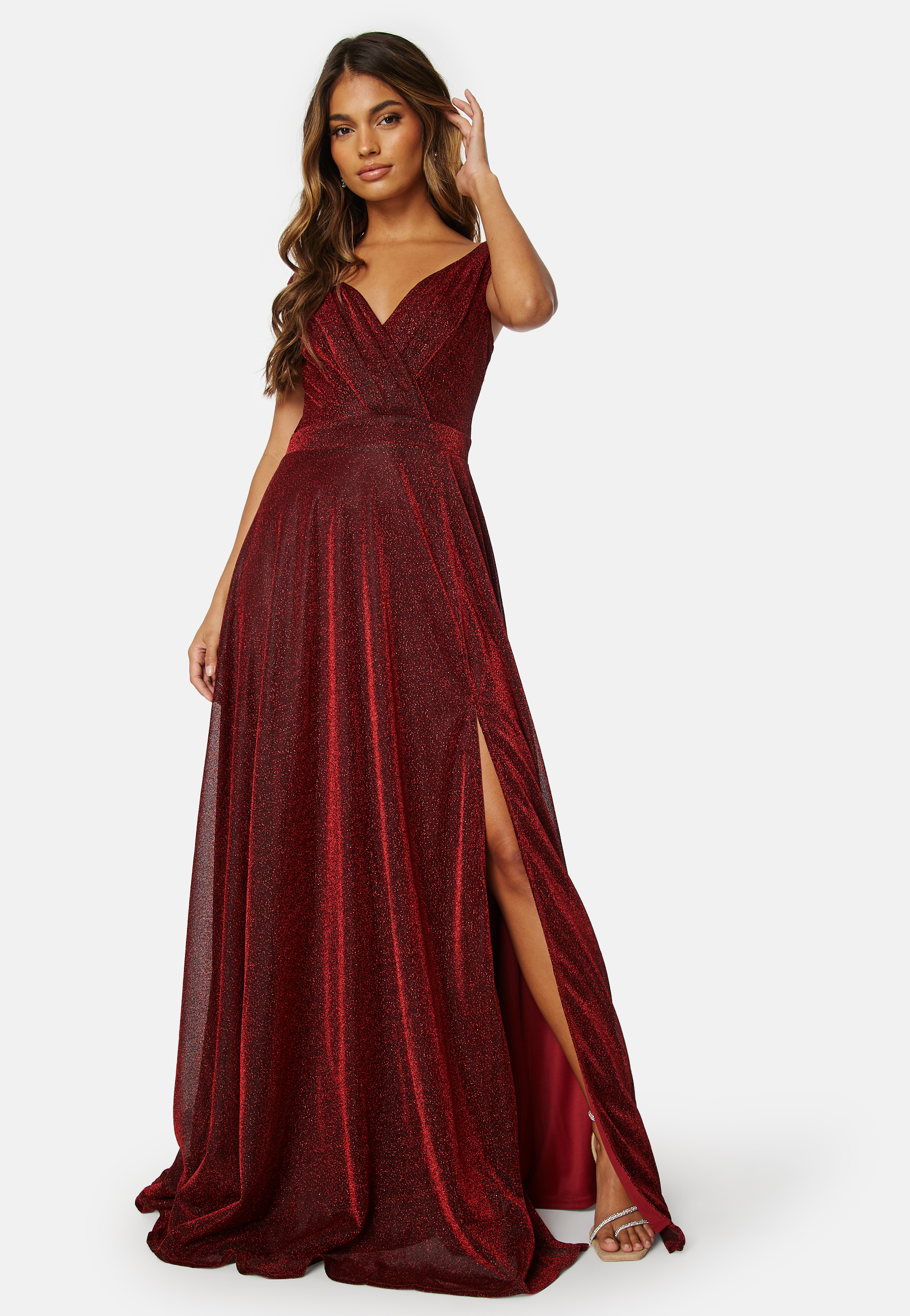 Image of Glitter Wrap Maxi Dress