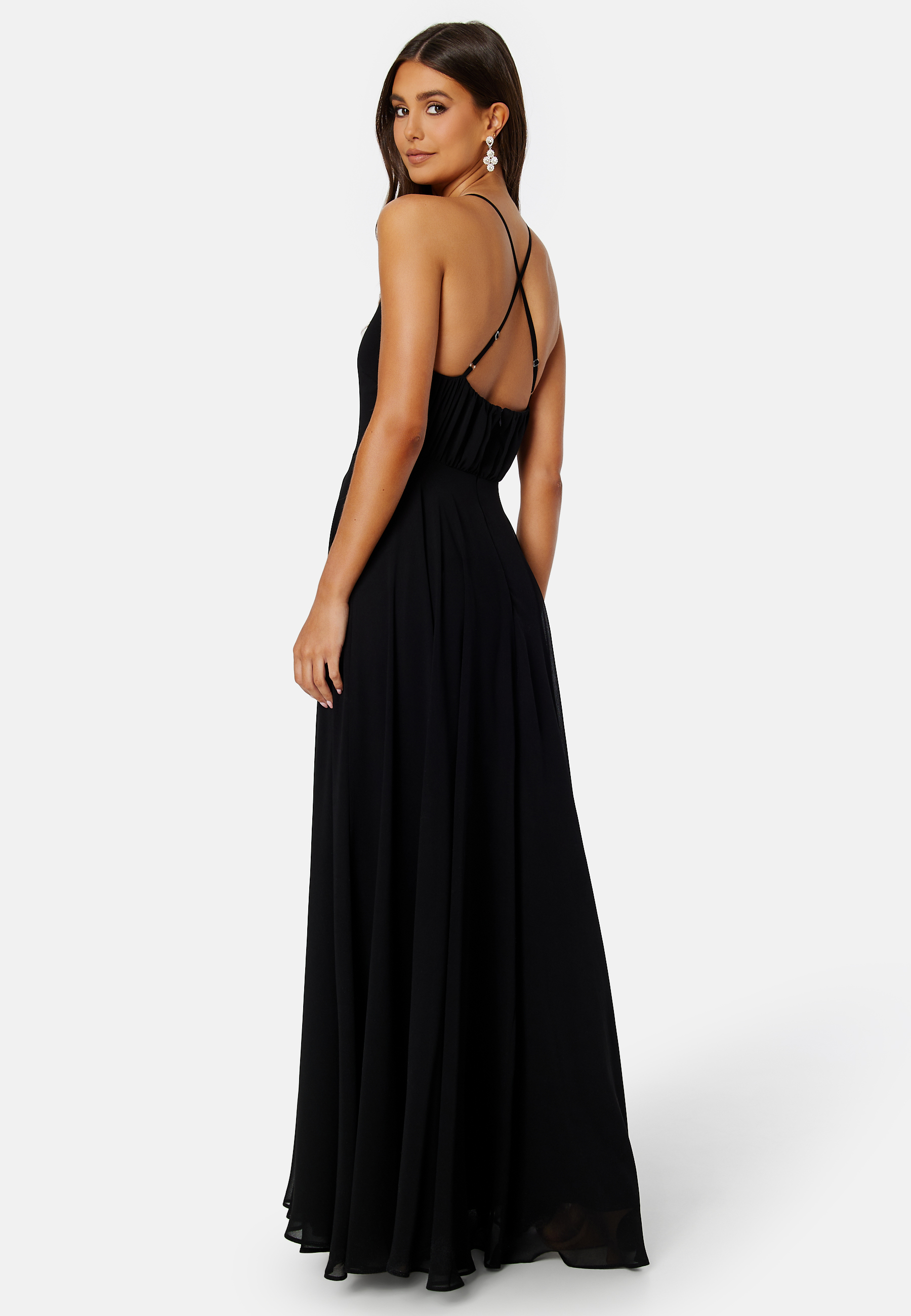 High Neck Chiffon Maxi Dress 3