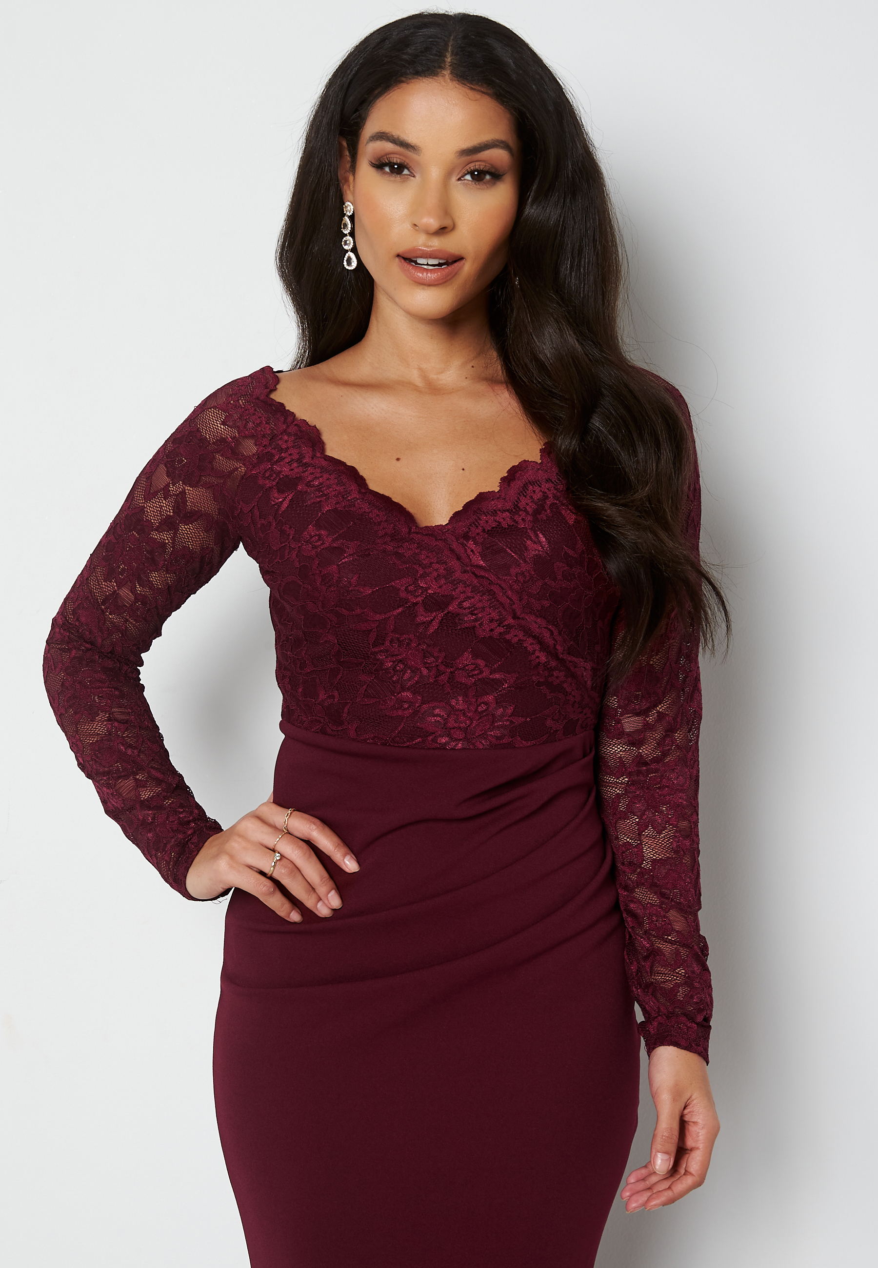 Lace Trim Maxi Dress 2