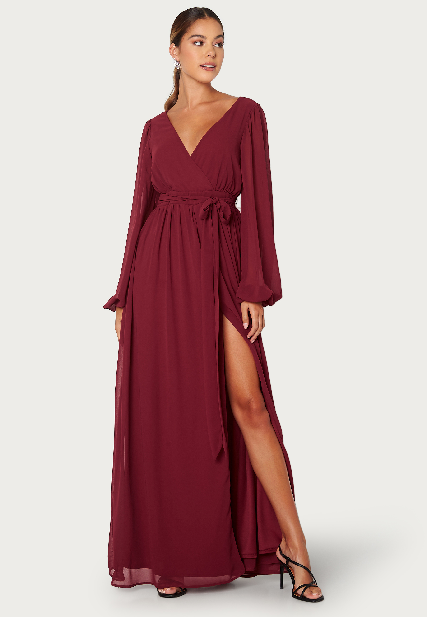 Long Sleeve Chiffon Dress