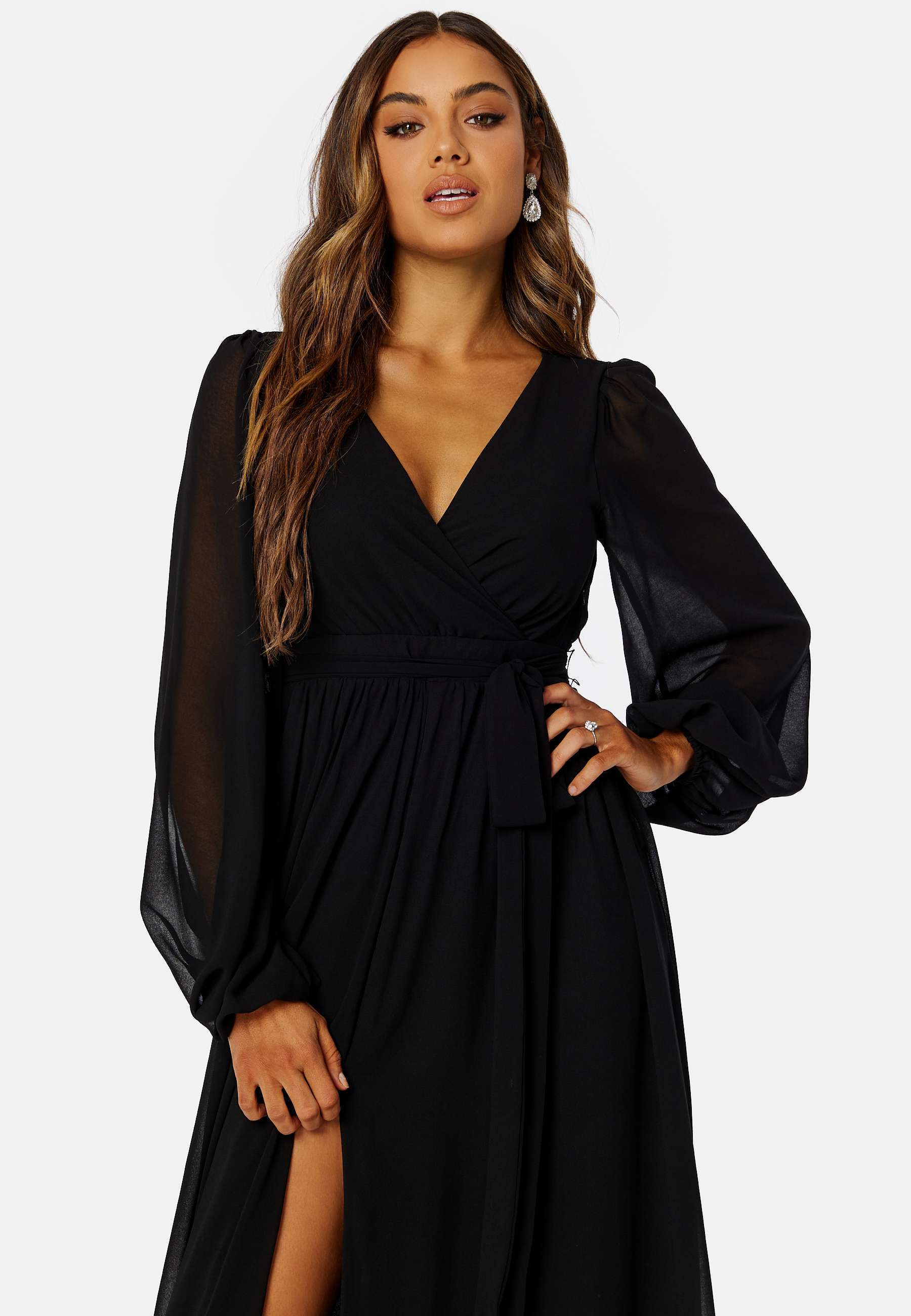 Long Sleeve Chiffon Dress 3
