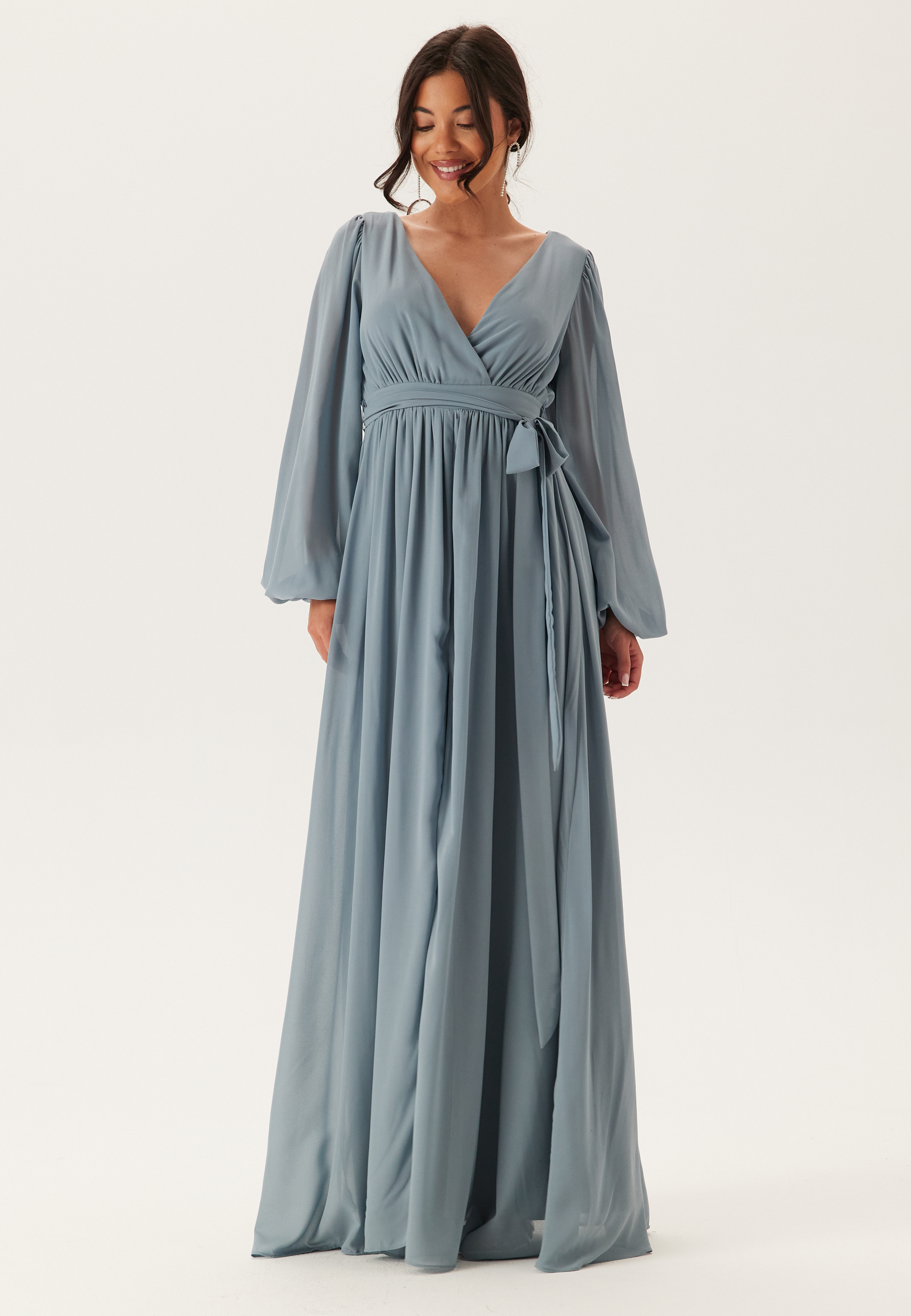 Long Sleeve Chiffon Dress 2
