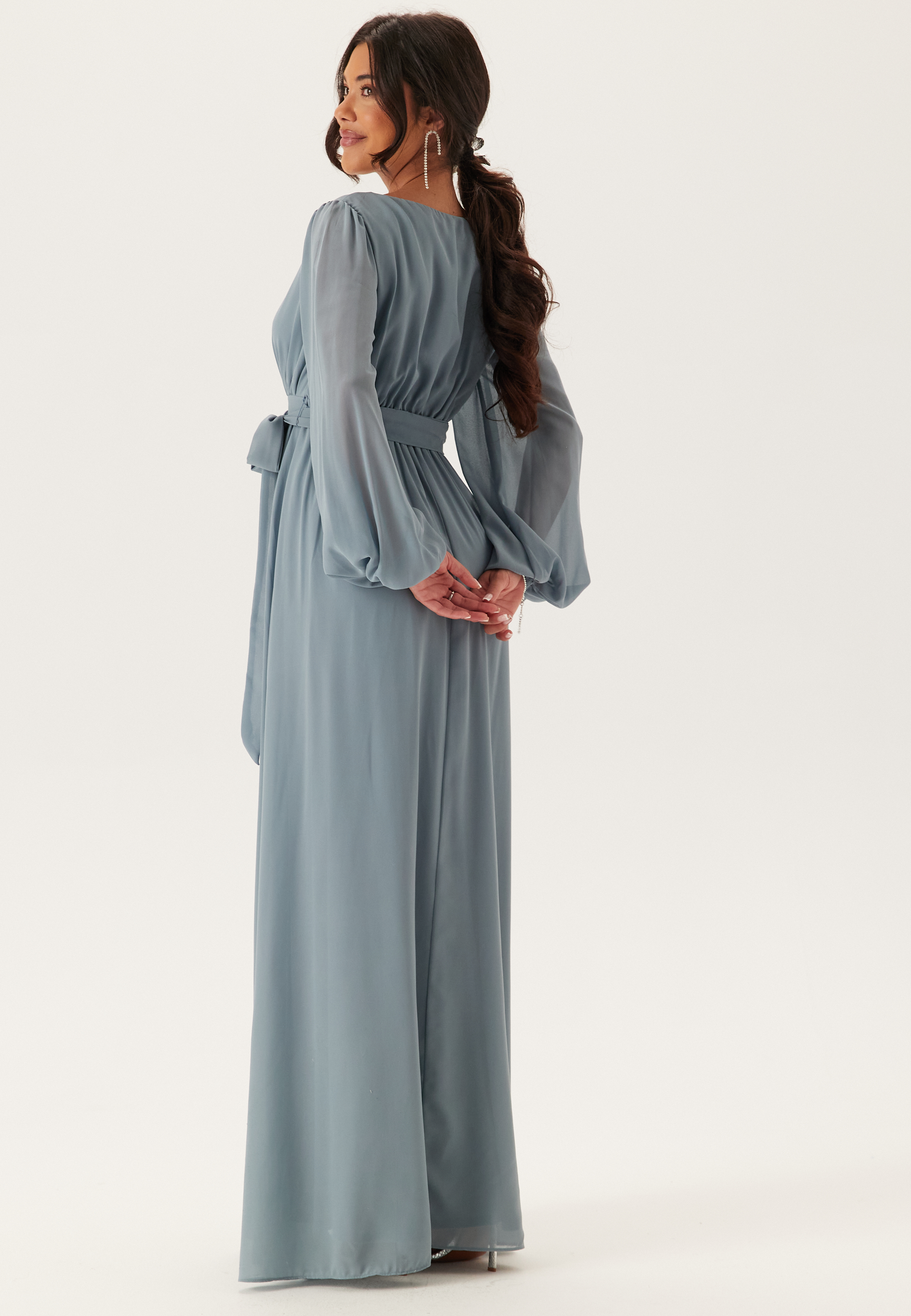 Long Sleeve Chiffon Dress 3