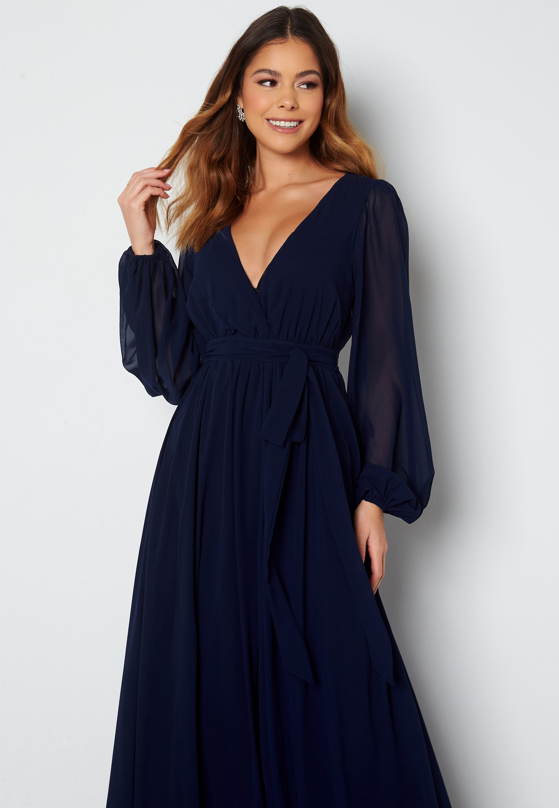 Long Sleeve Chiffon Dress 2