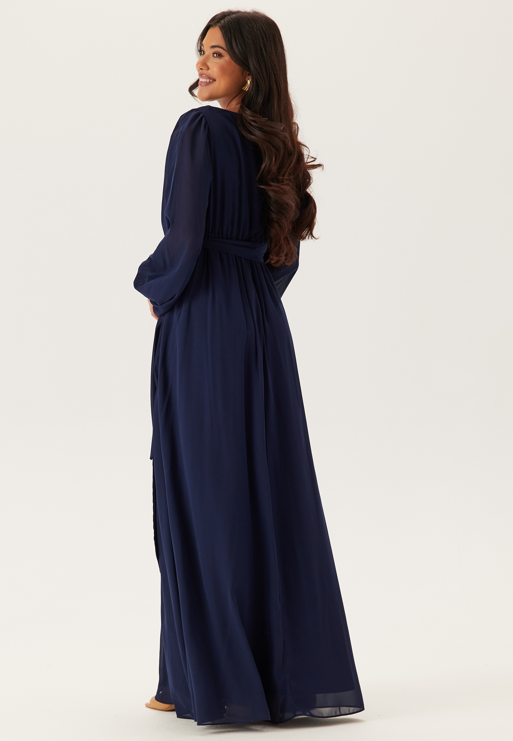 Long Sleeve Chiffon Dress 2