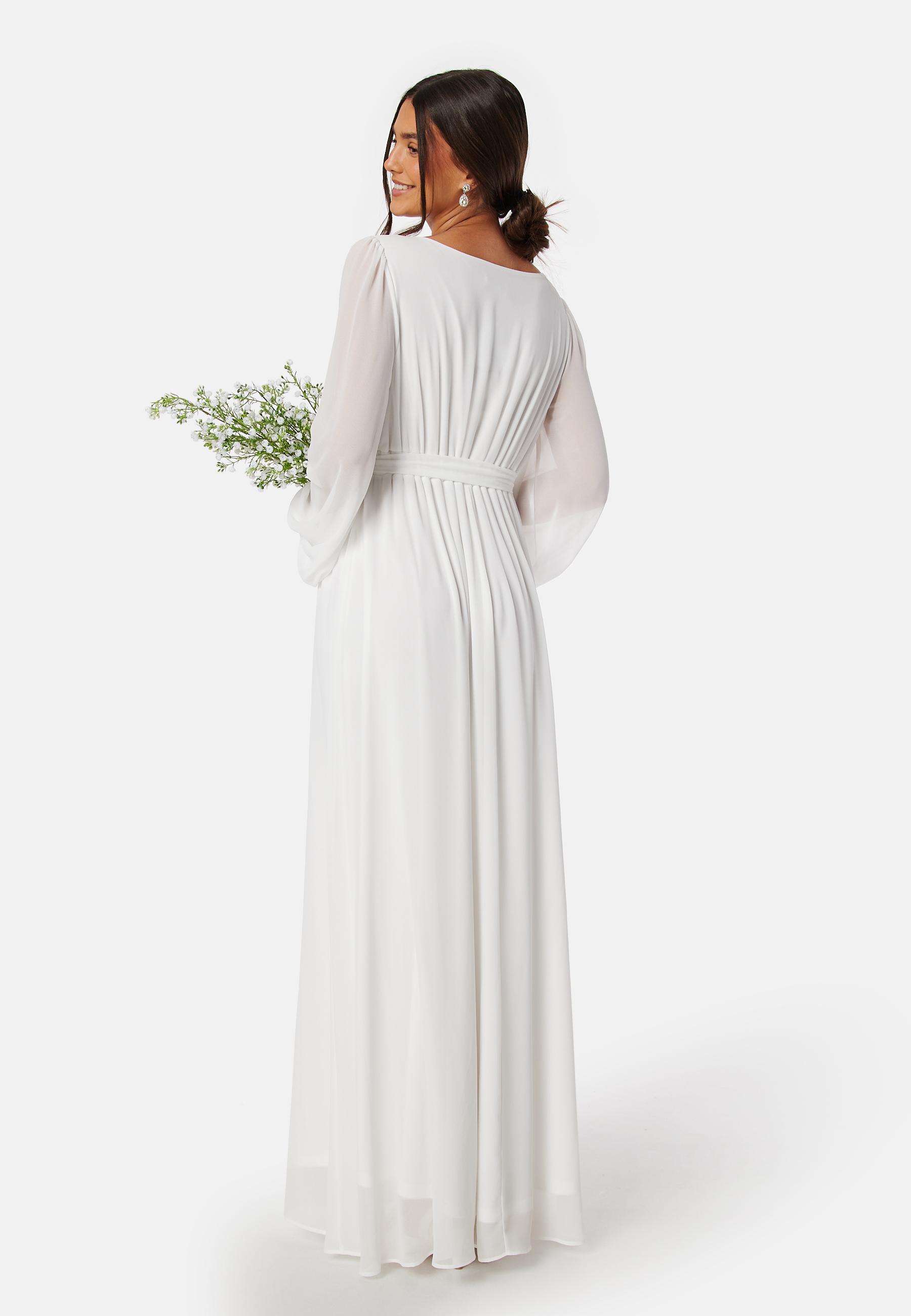 Long Sleeve Chiffon Maxi Dress 5