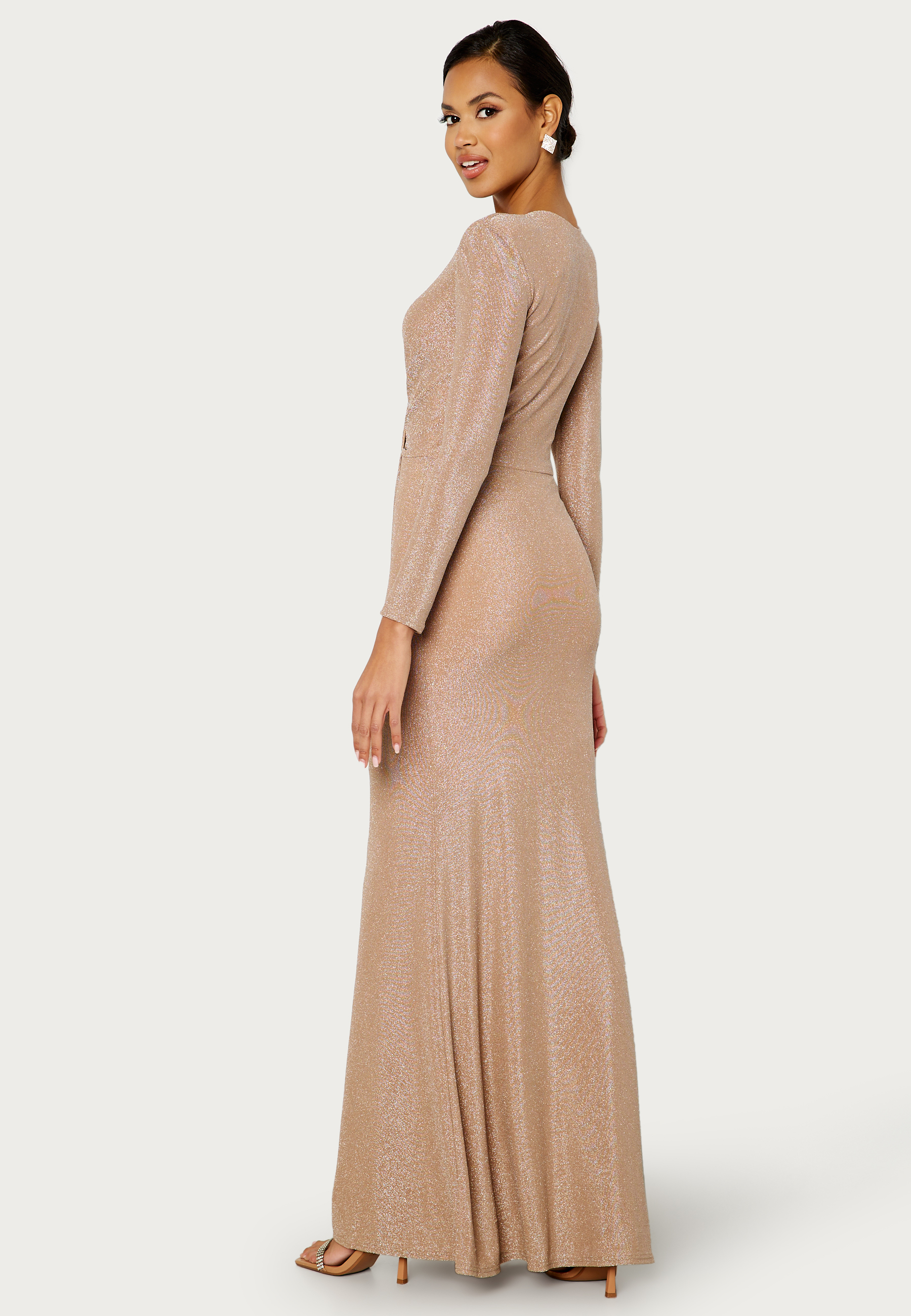 Long Sleeve Glitter Maxi Dress 2