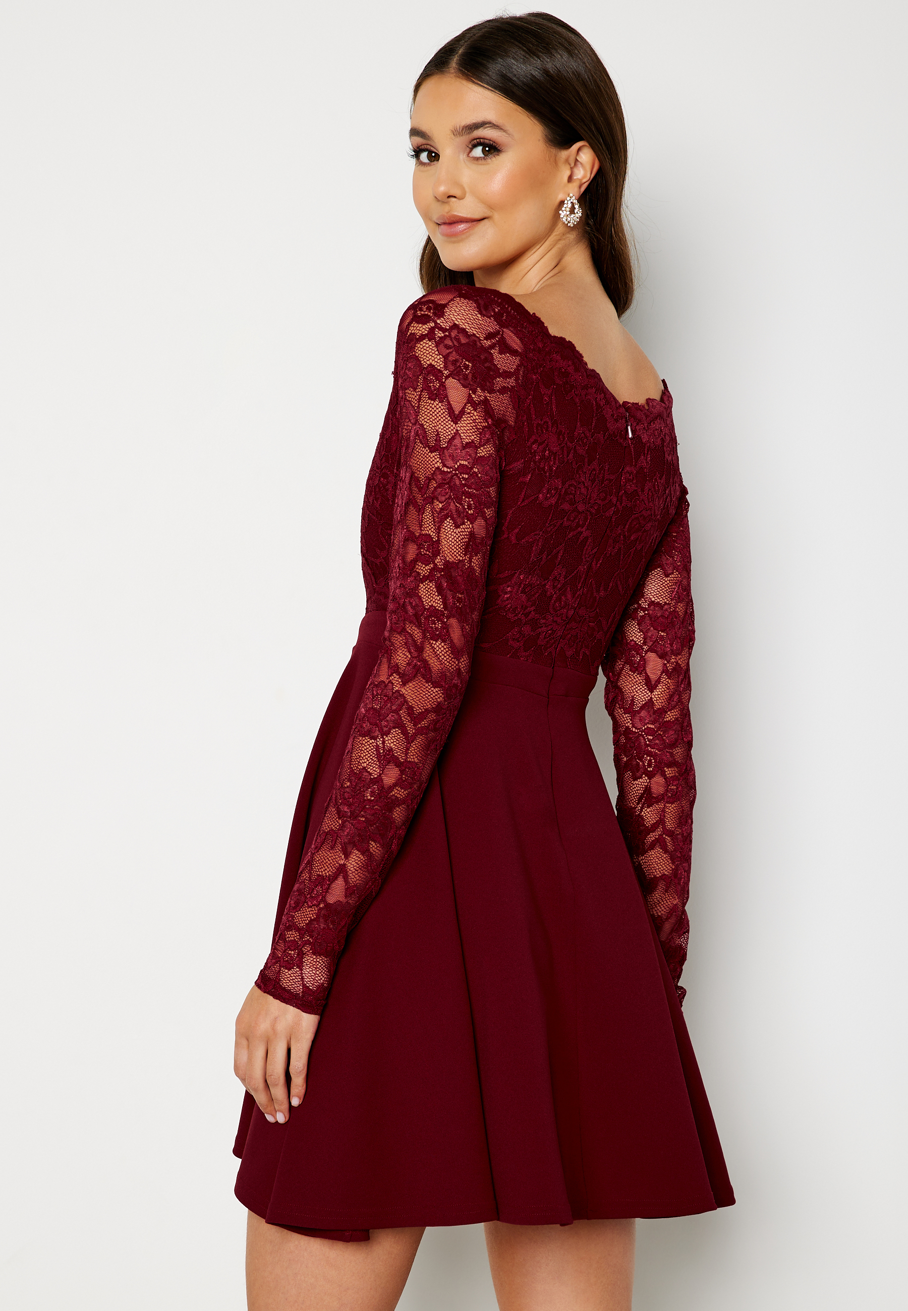 Long Sleeve Lace Skater Dress 2