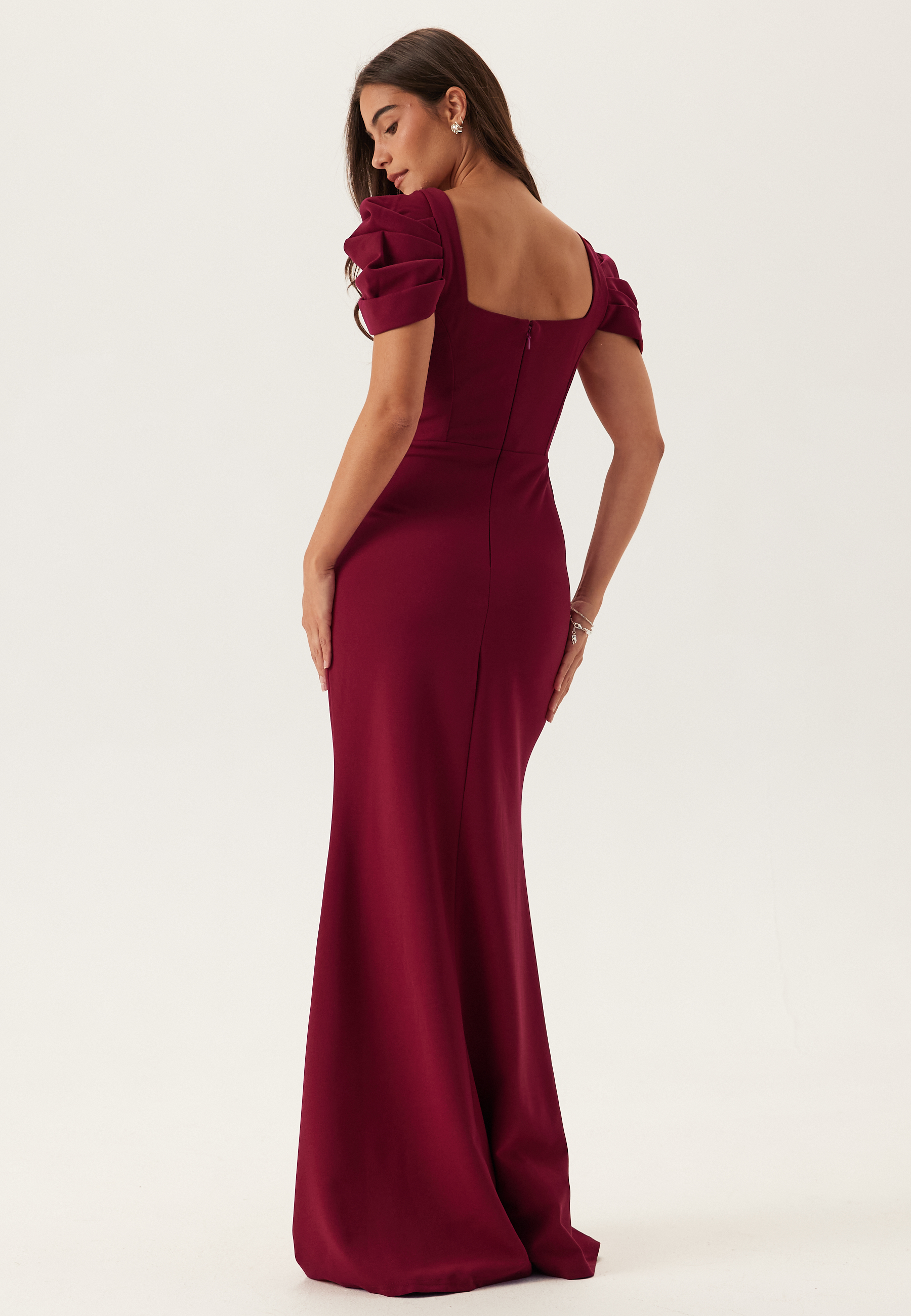 Pleated Sleeve Maxi Dress 2