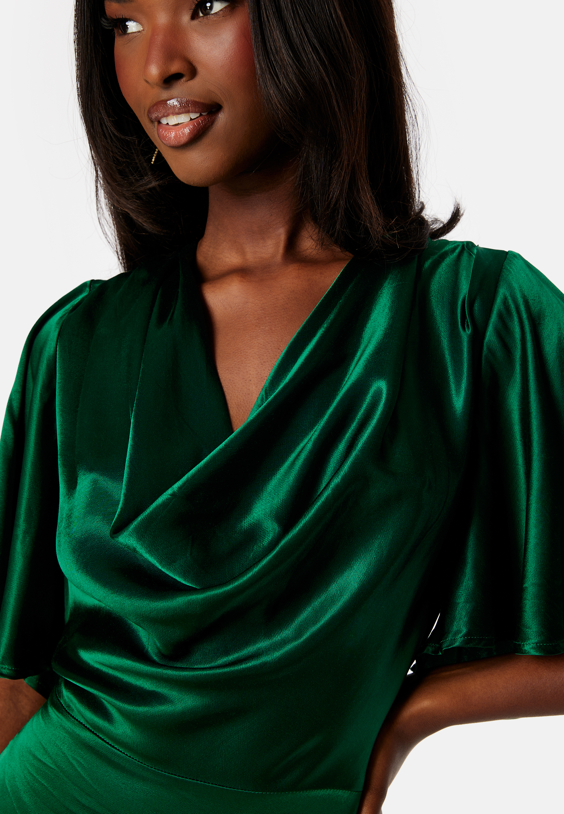 Satin Cowl Front Maxi Dress 3