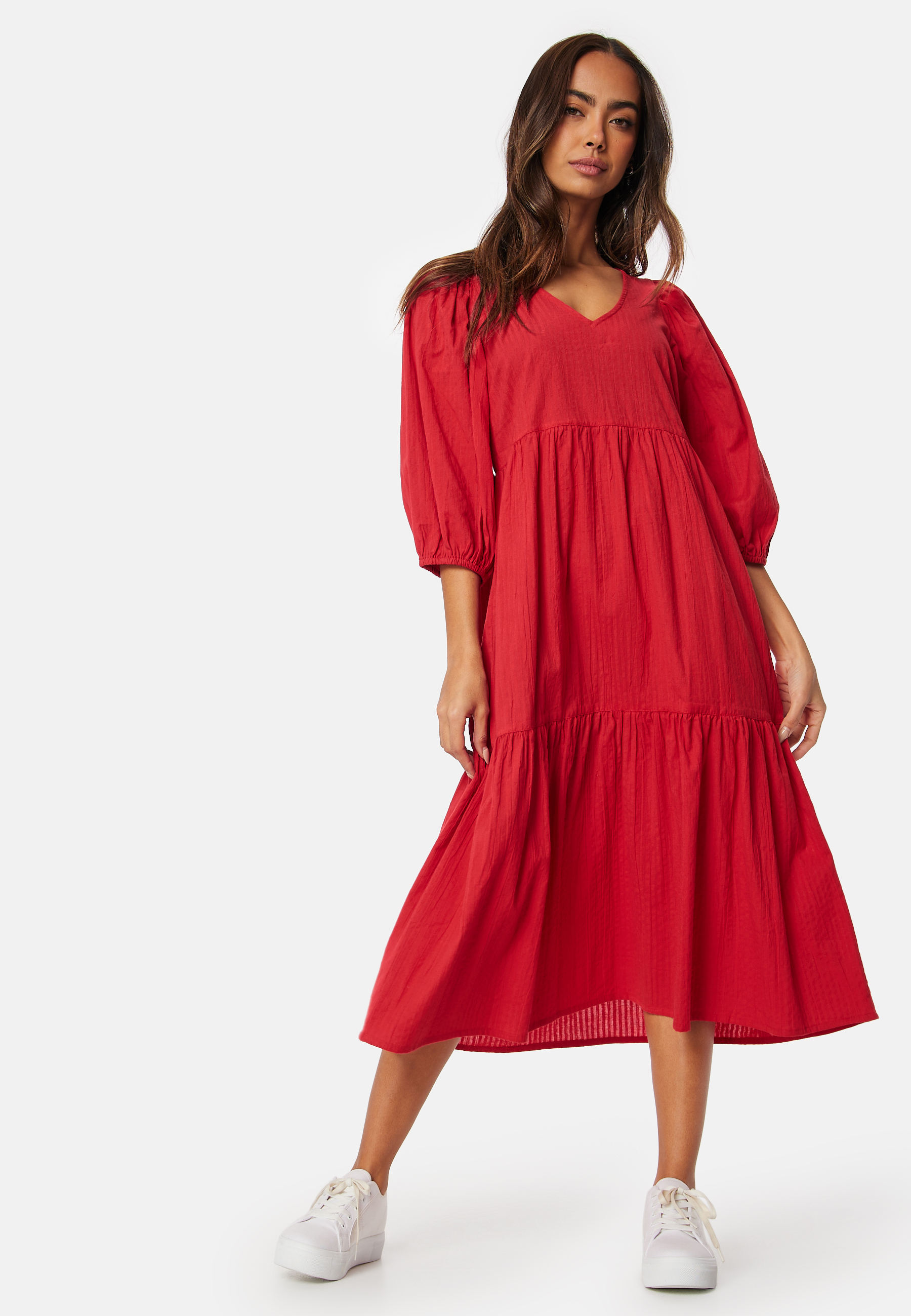 Balloon Sleeve Cotton Dress 4