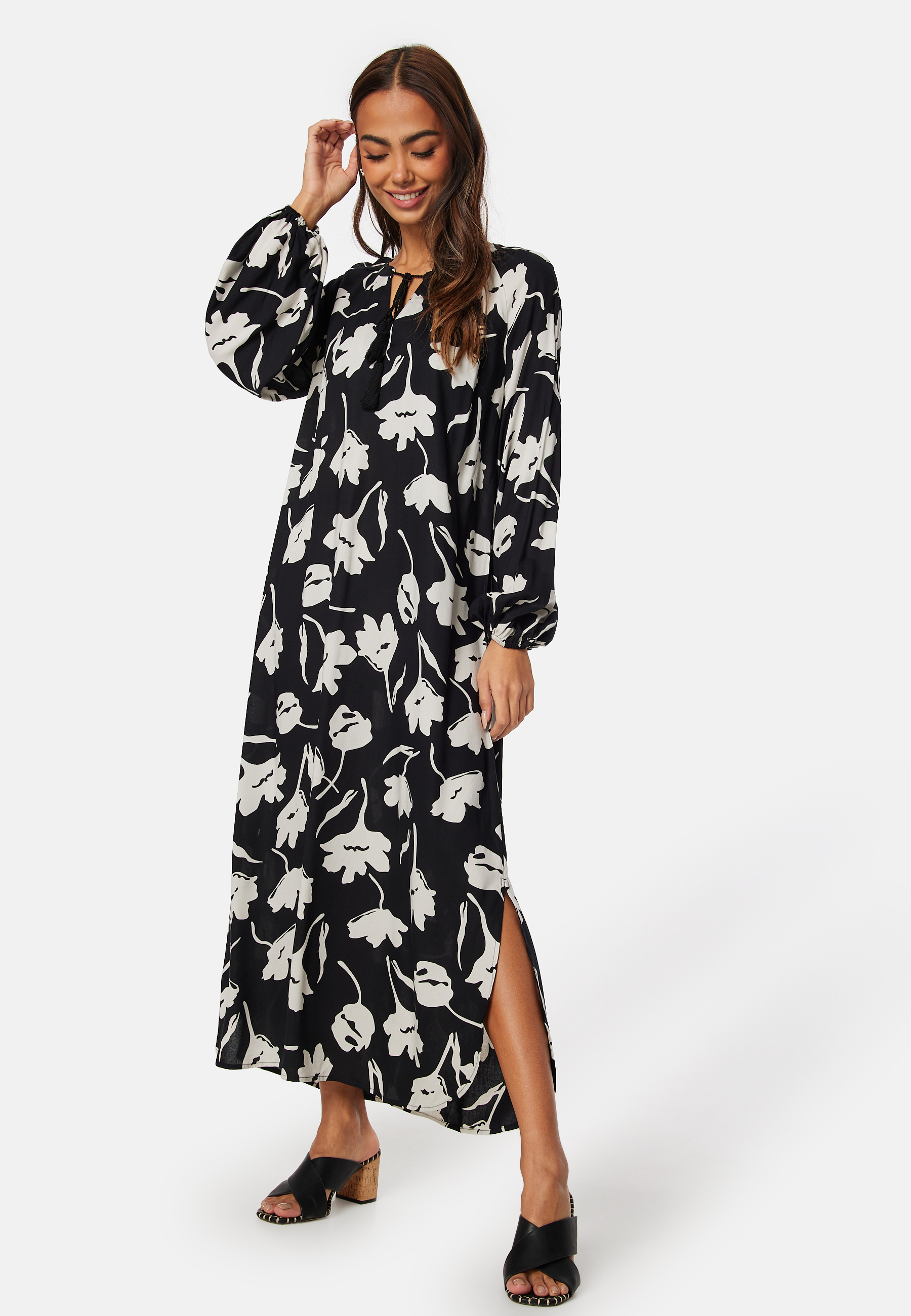 V-neck Raglan Viscose Dress