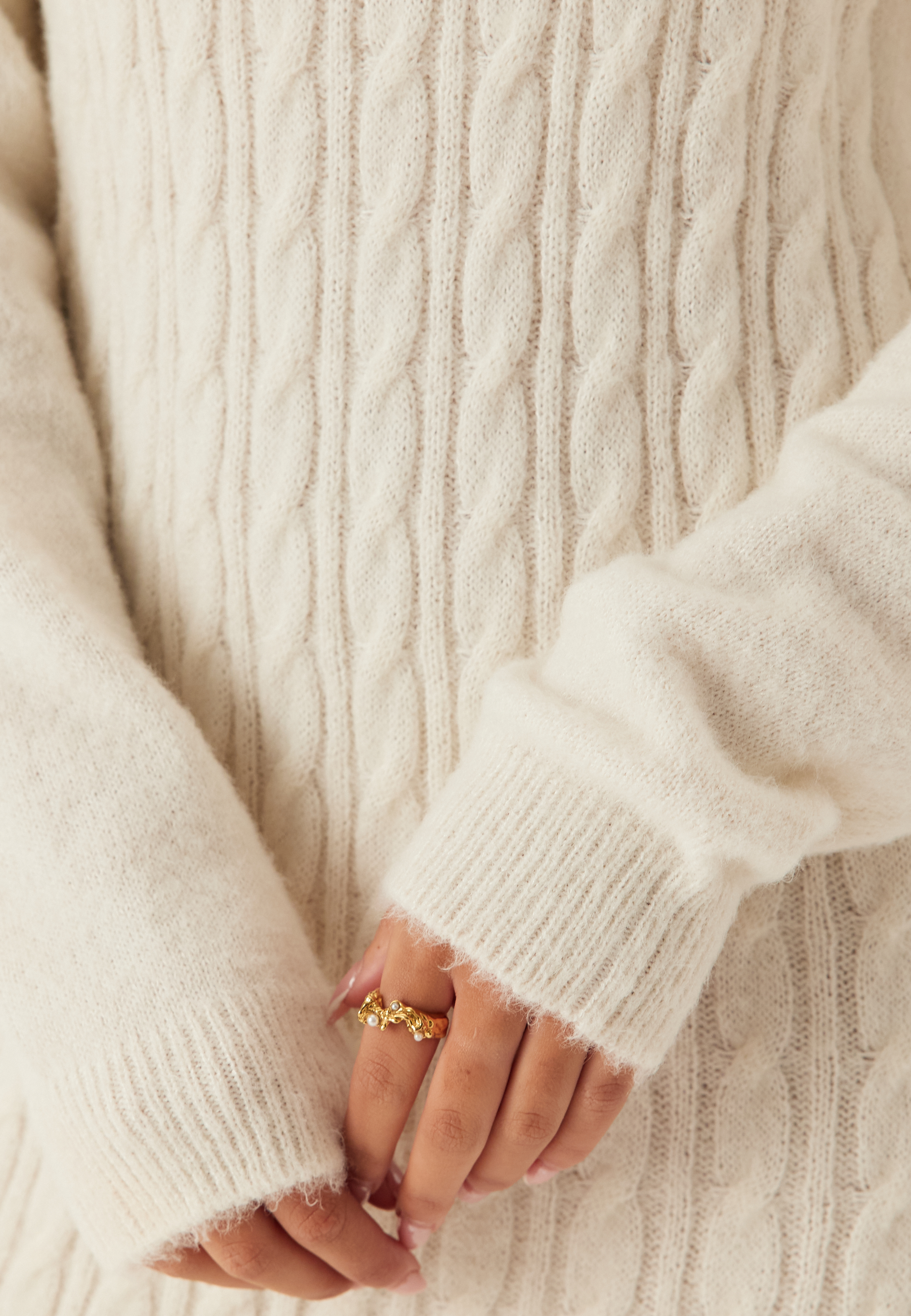 Cable Knit Sweater Dress 4