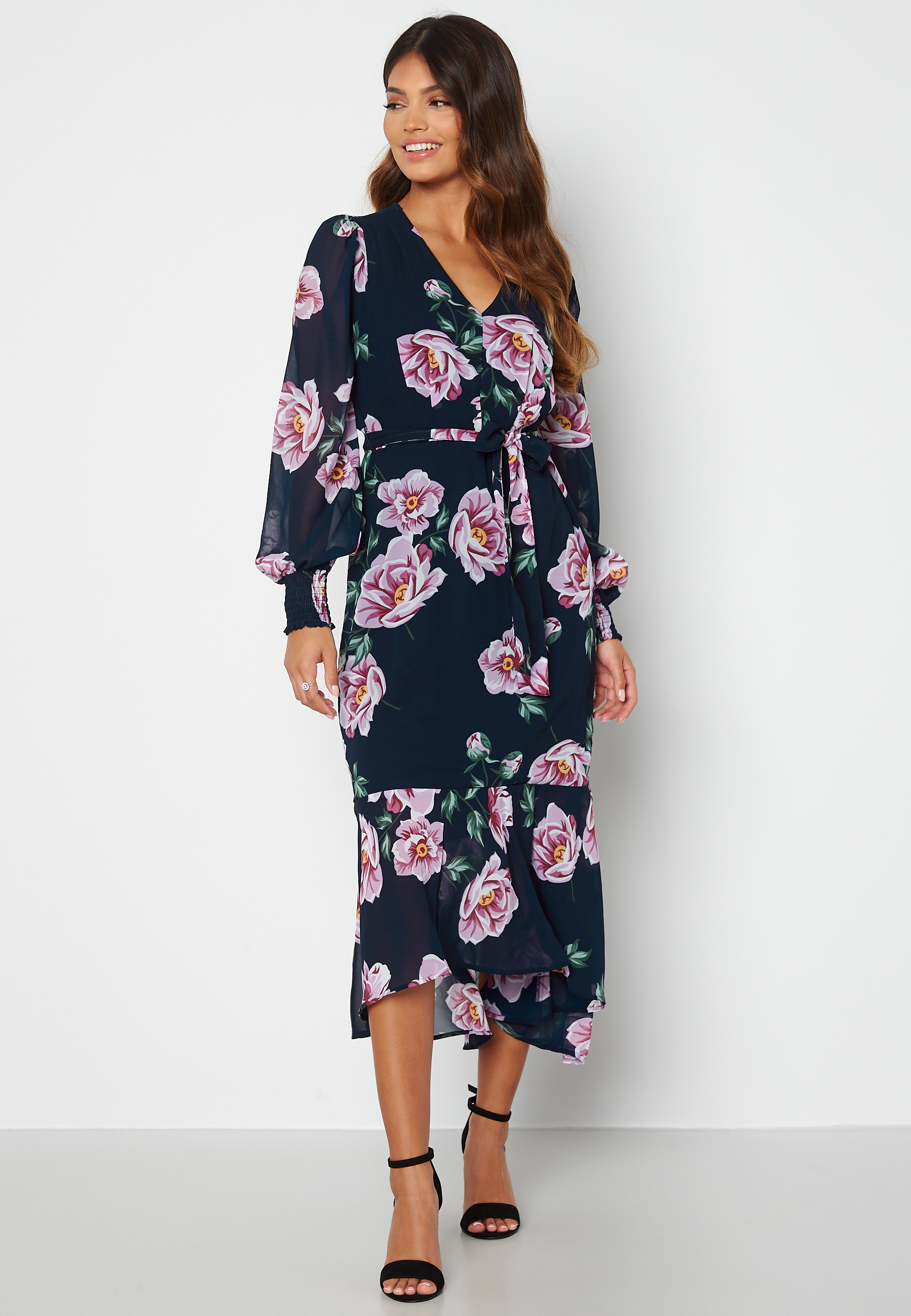 Danessa midi Puff Sleeve Dress