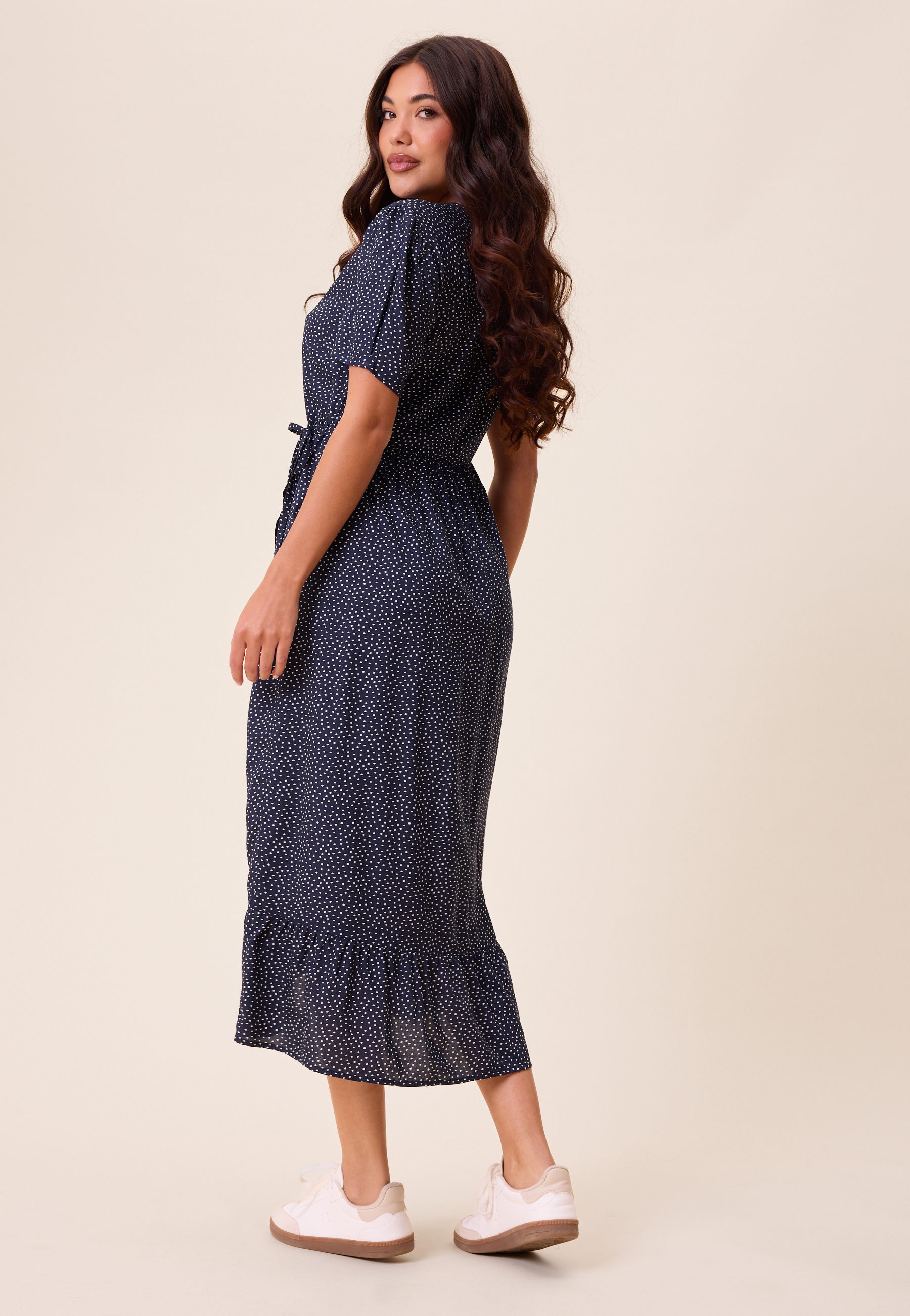 Evie Puff Sleeve Midi Wrap Dress 3
