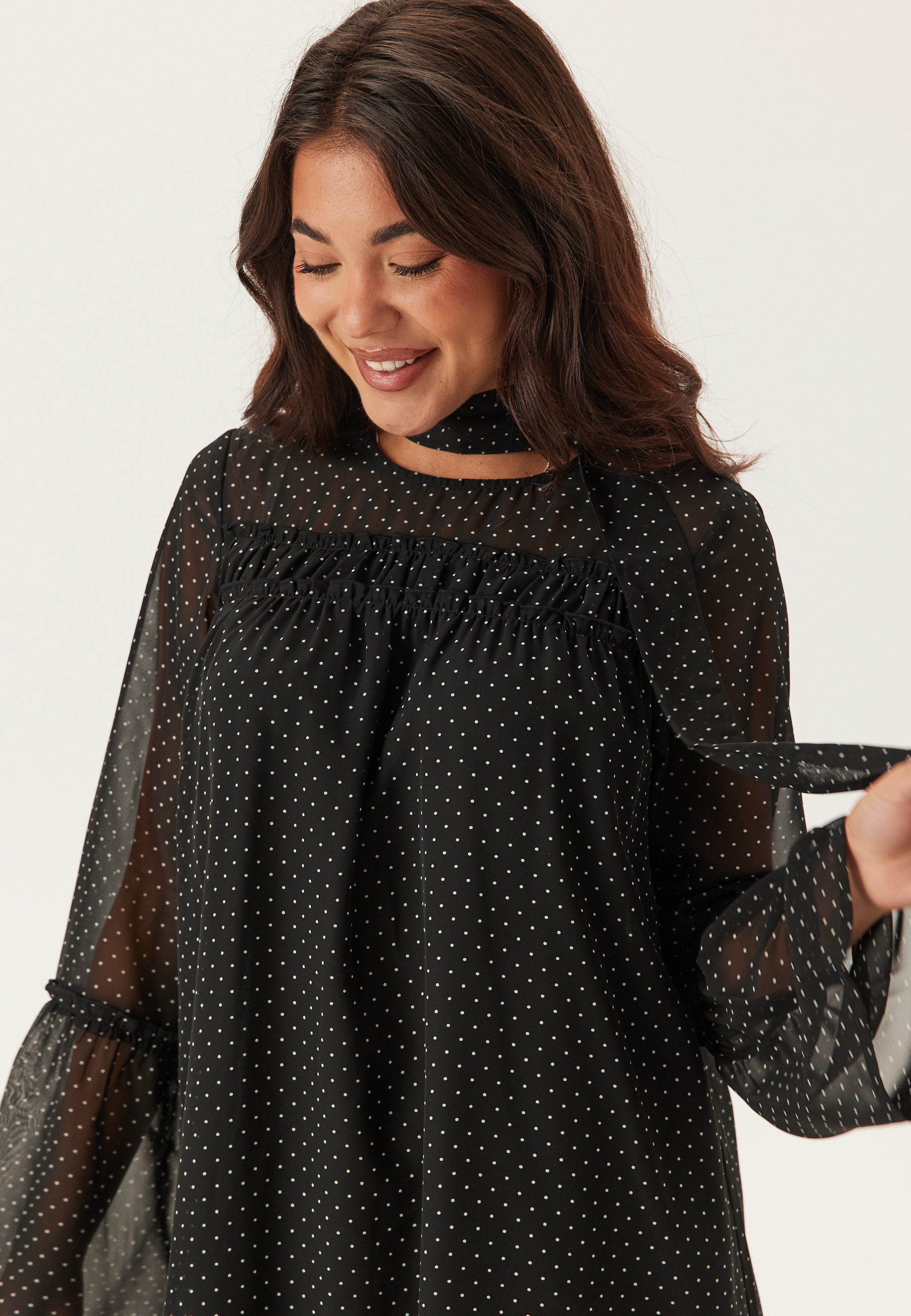 Flounce Sleeve Dress 3