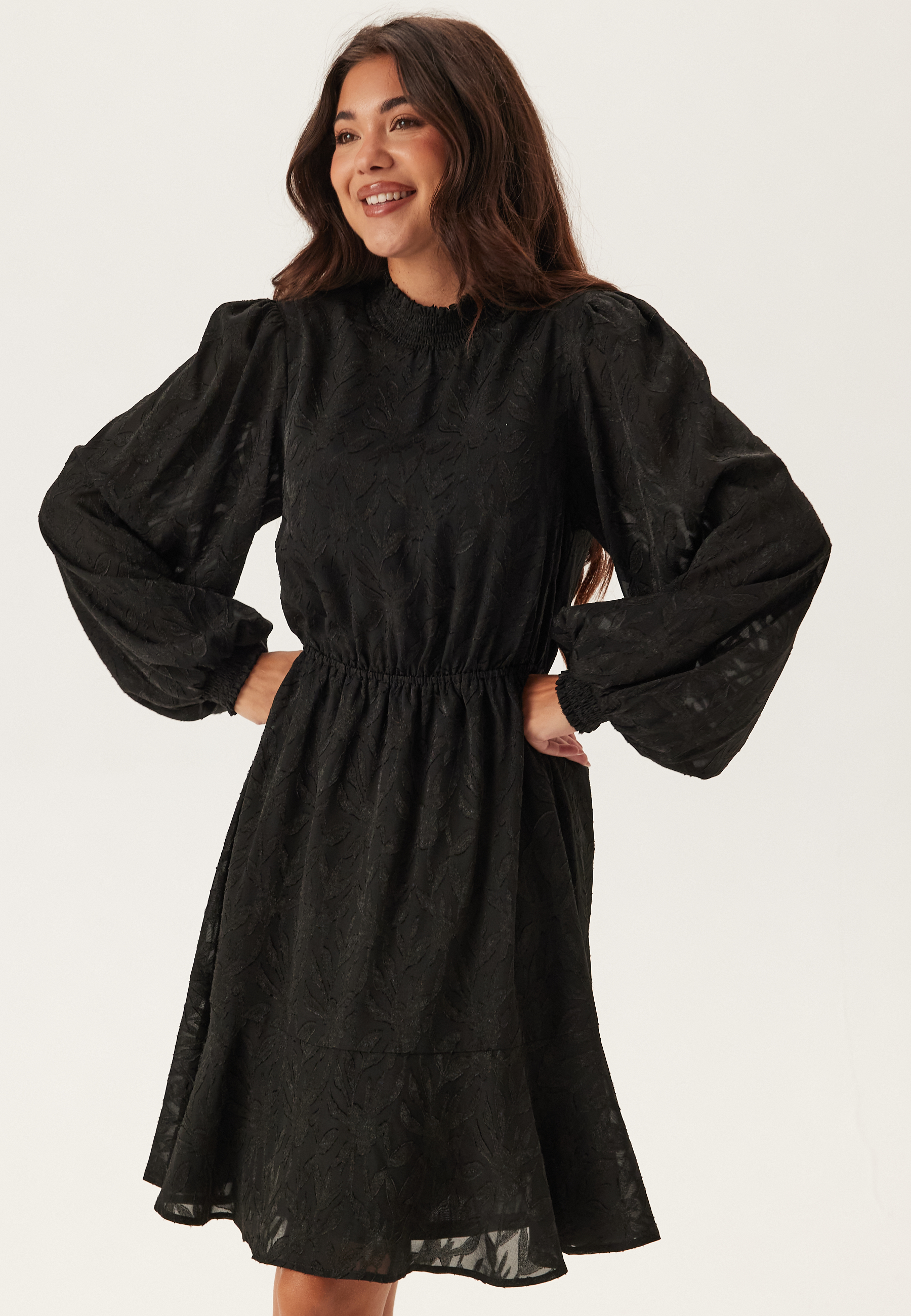 Jacquard Flounce Dress 2