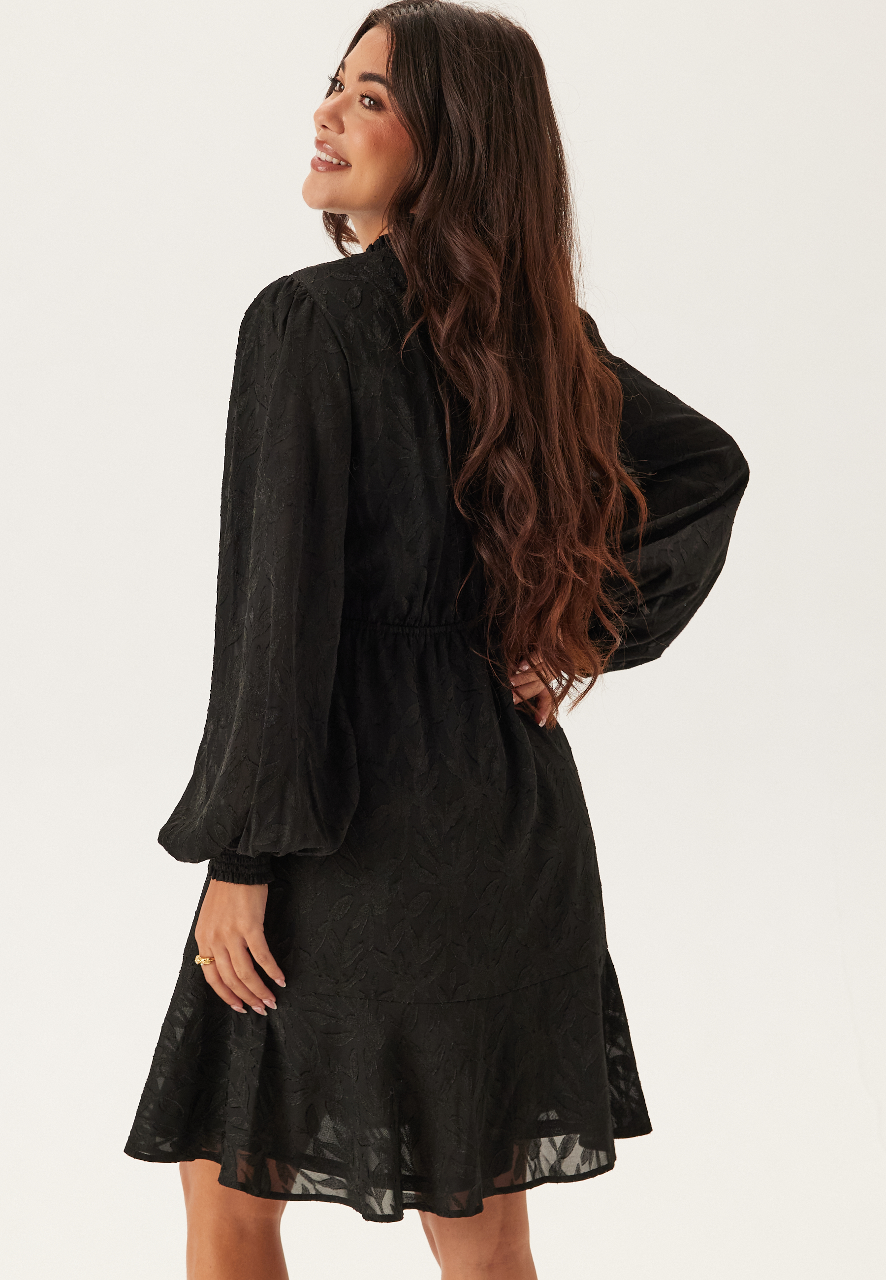Jacquard Flounce Dress 3